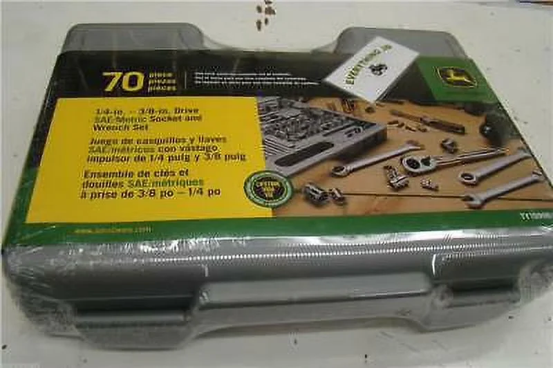 Hand Tool Set Compact with 70-Piece 1/4", 3/8" Drive SAE/Metric Socket and Wrench - Steel 70-Piece Model D7D515