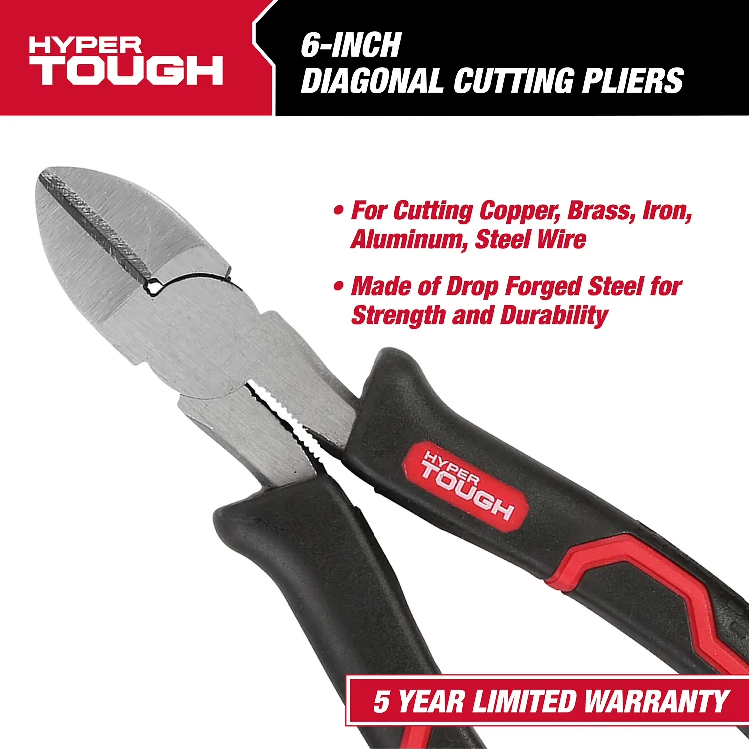 Professional Hand Tool with Easy To Operate, Comfort Grip, Chrome plated to resist rust - Black 6-inch Model 0BF914