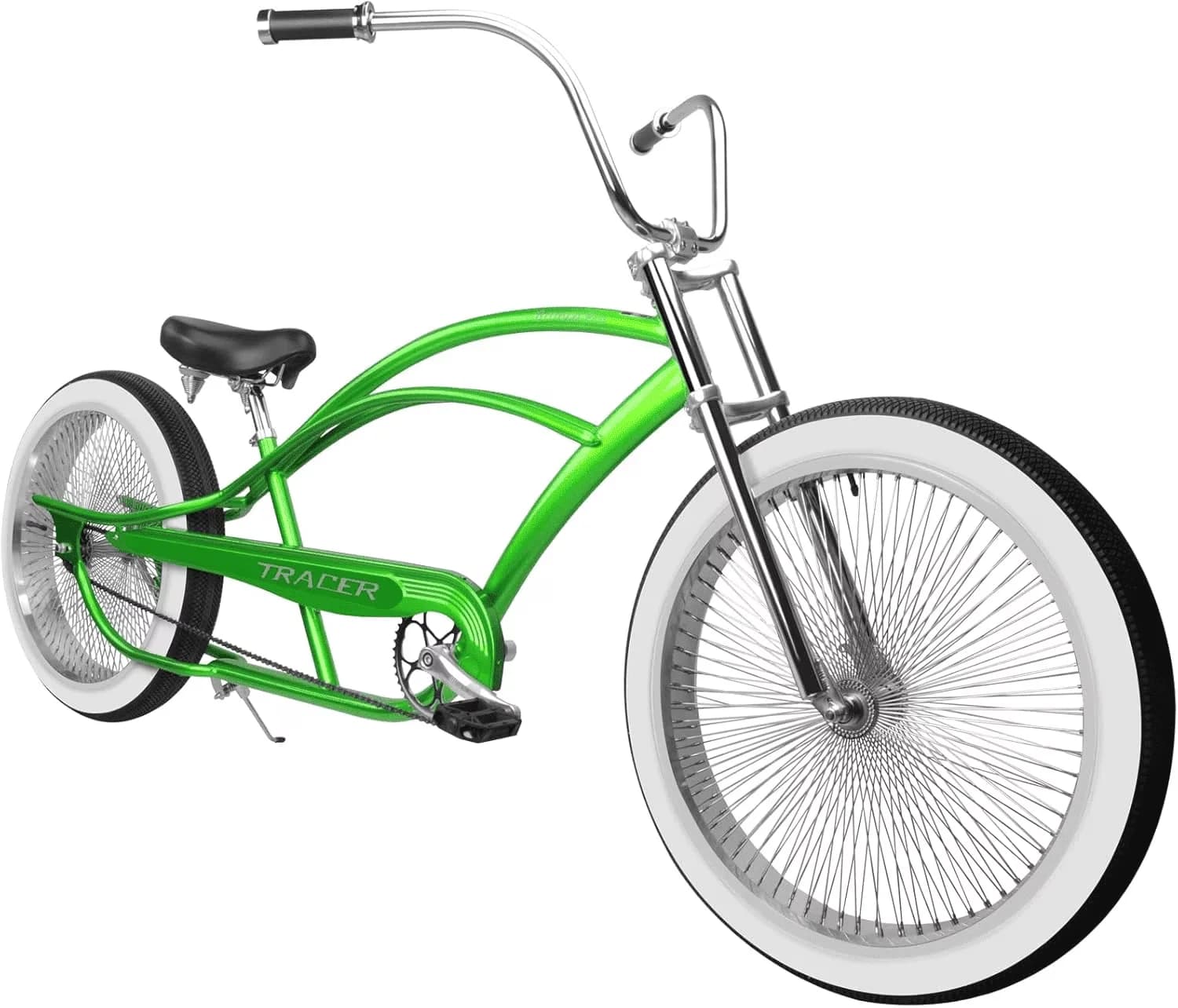 Professional Cruiser Bike with Adjustable Seat Height - Green Bronco - Sleek Profile Model ABD856