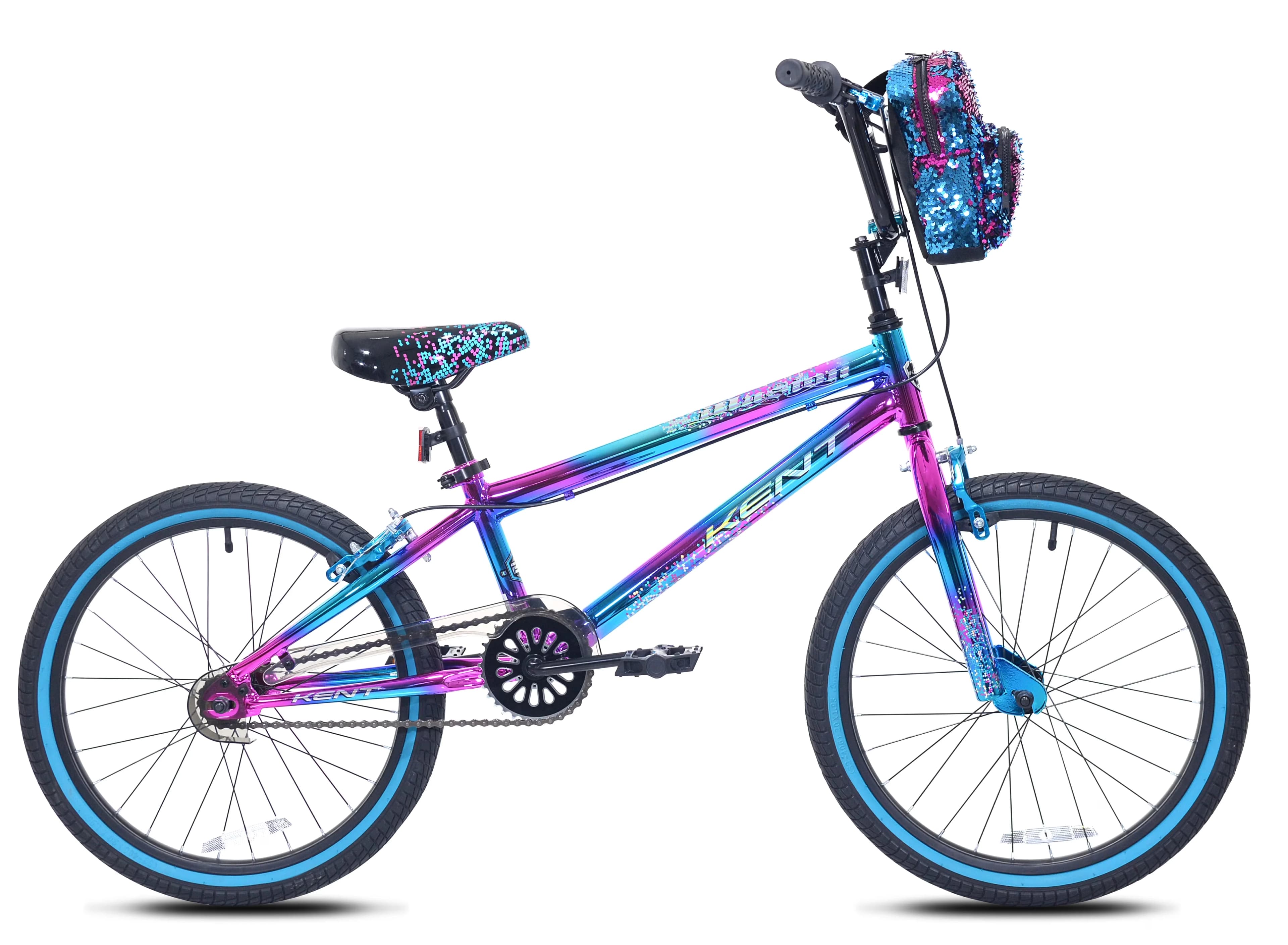 Versatile Kids Bike with Adjustable Seat Height, Fits Riders 4'2"-5' - Purple Model A4EDF2