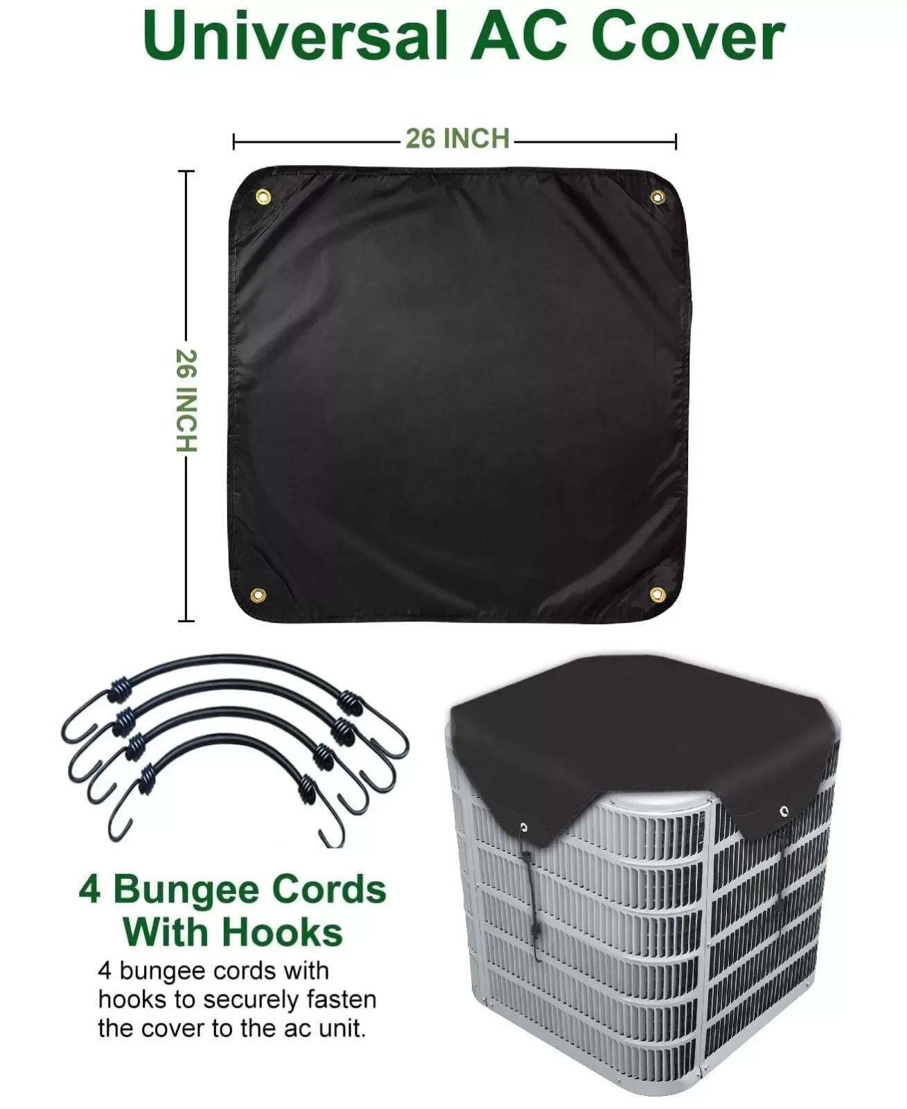 Air Conditioner Efficient with Waterproof, Central Cover - (26" X 26") Polyester Model 3EB35A