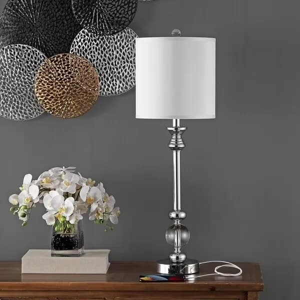 Compact Lamp Set with Modern, Shade Color: White, Durable frame for long lasting longevity - Metal Clear Model 0DFF4D
