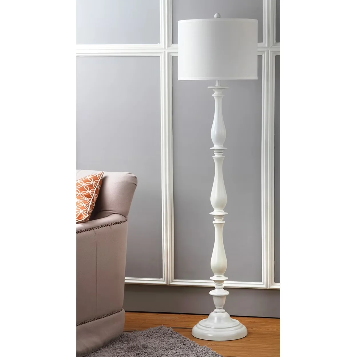 Innovative Floor Lamp with Scandinavian, Standard Lamps, Shade Color: Off-White - White Plastic Model B57669