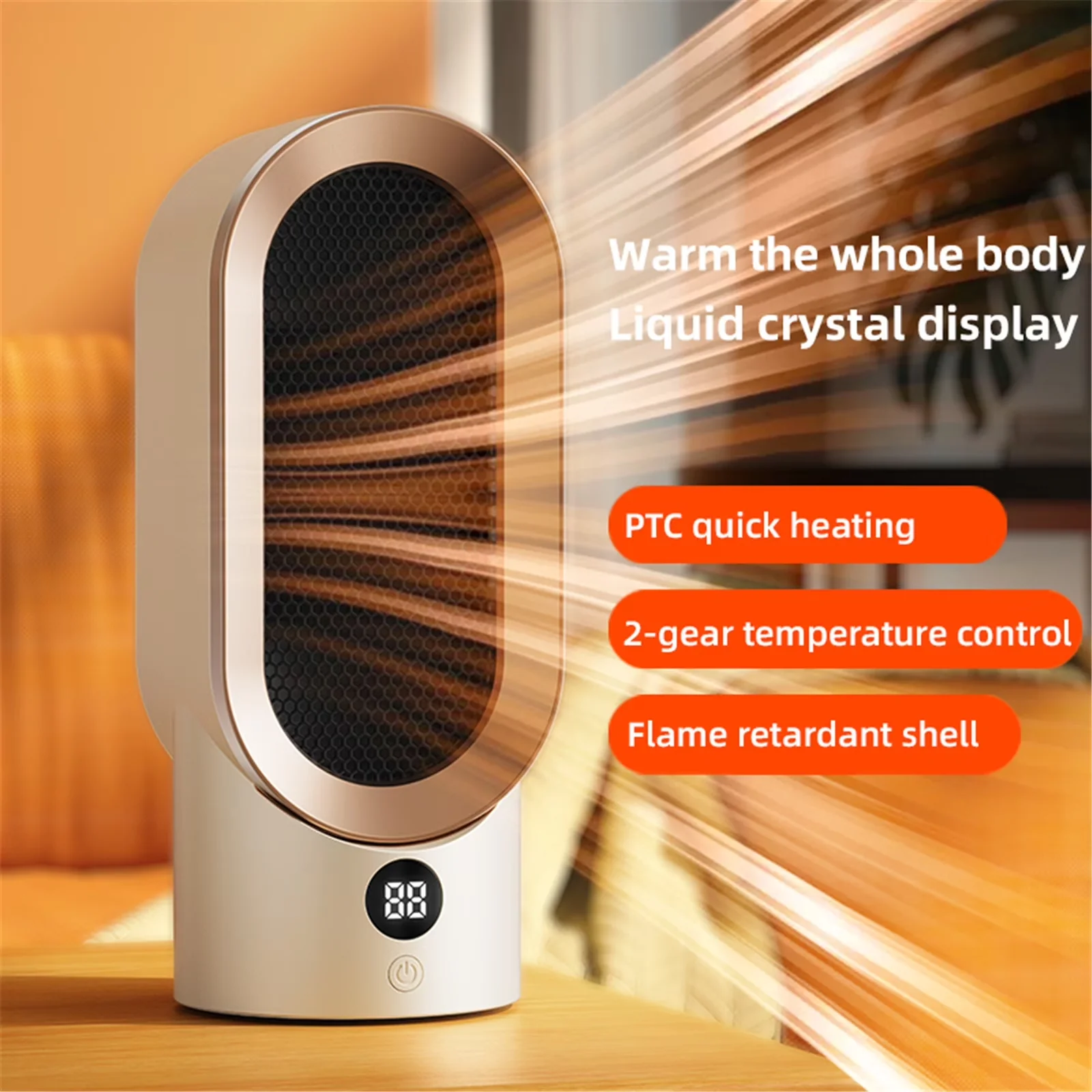 Quality Portable And Electric Space Heater with 1500W, Automatic Shutoff, Child Lock - White Model 00D82A