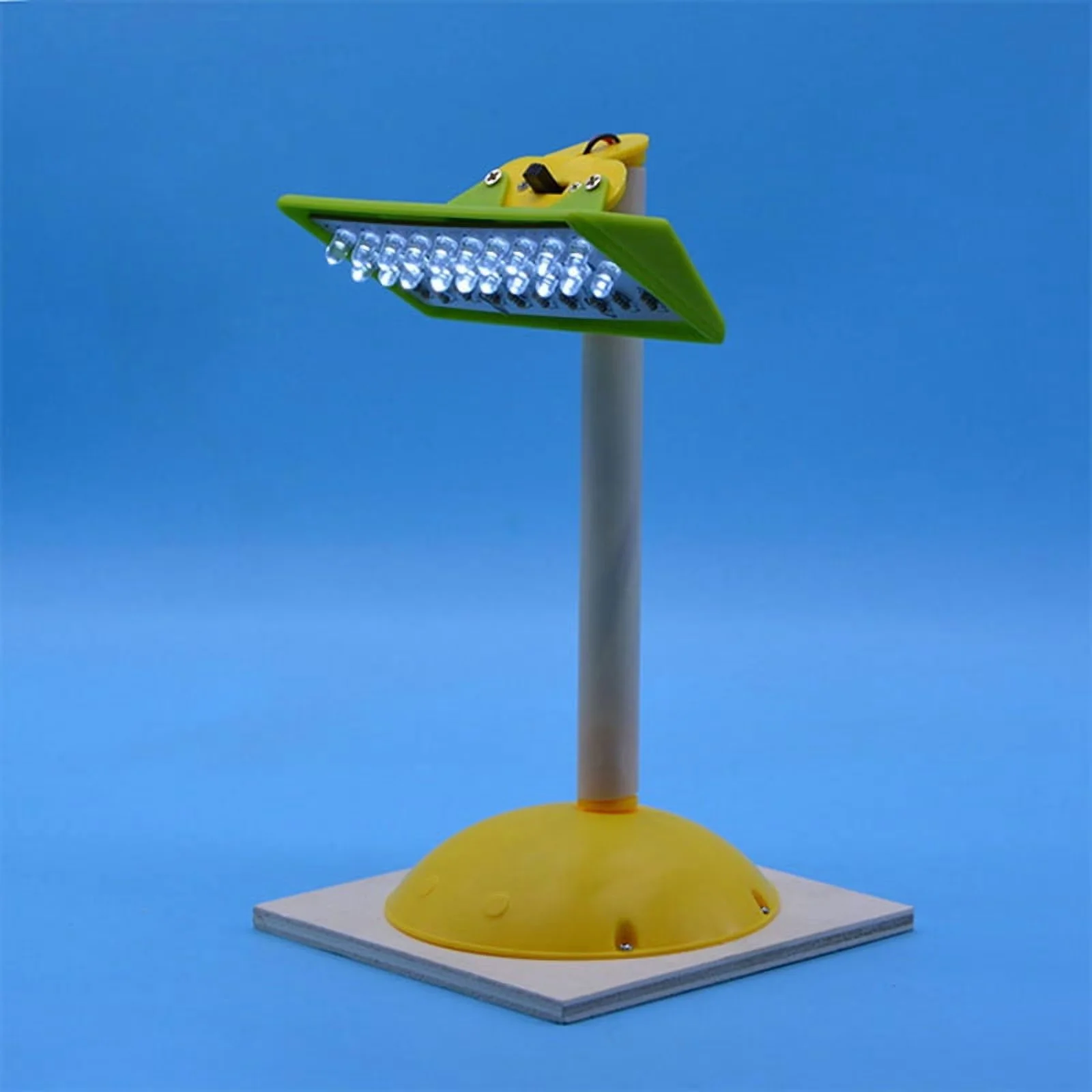 Lamp Set Classic with LED, Energy Efficient, Energy-Saving Desk Soldering Kit - Plastic, Wood Model B45E03