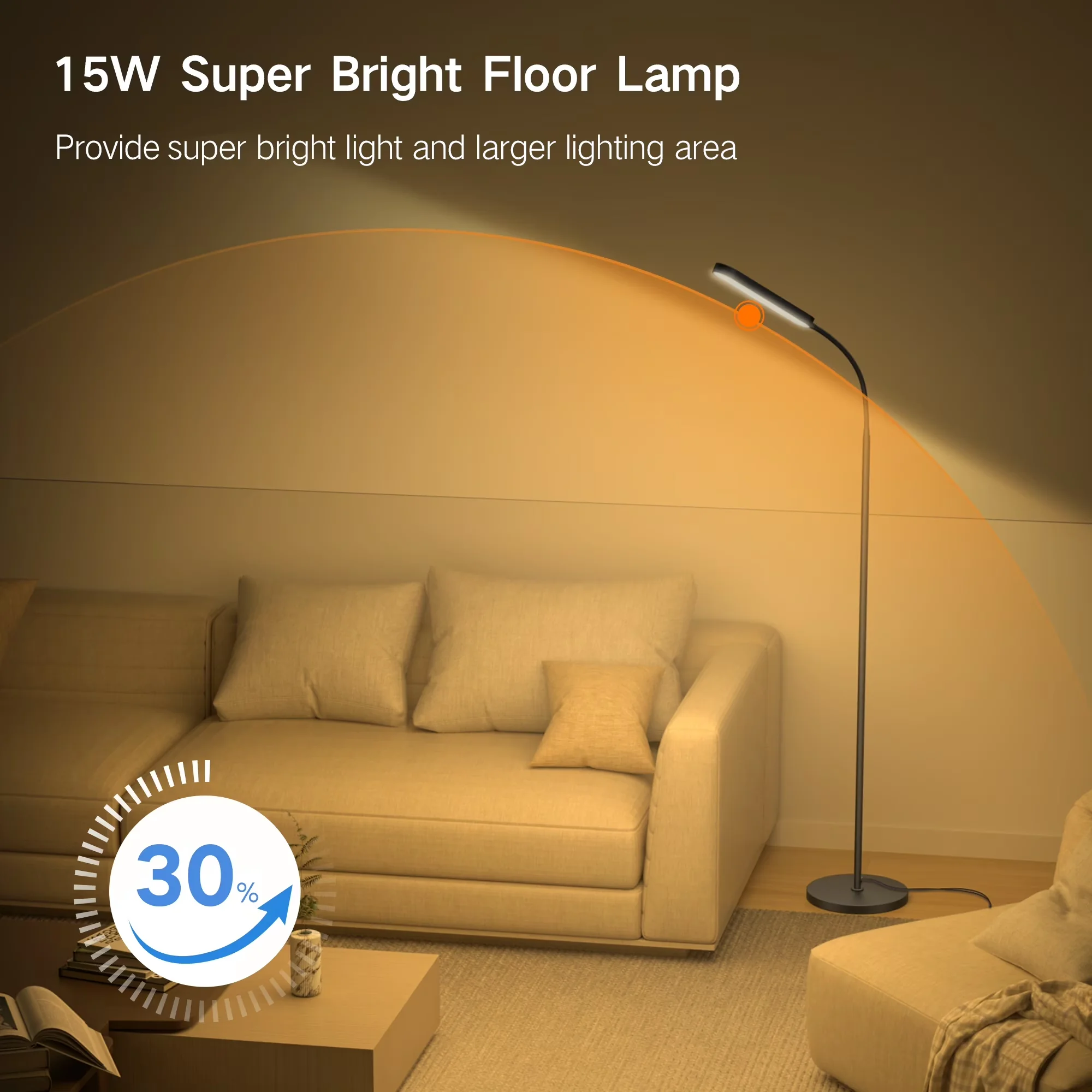 Professional Floor Lamp with LED, Adjustable Height, Specification: - Metal Black Model 7CA4F3