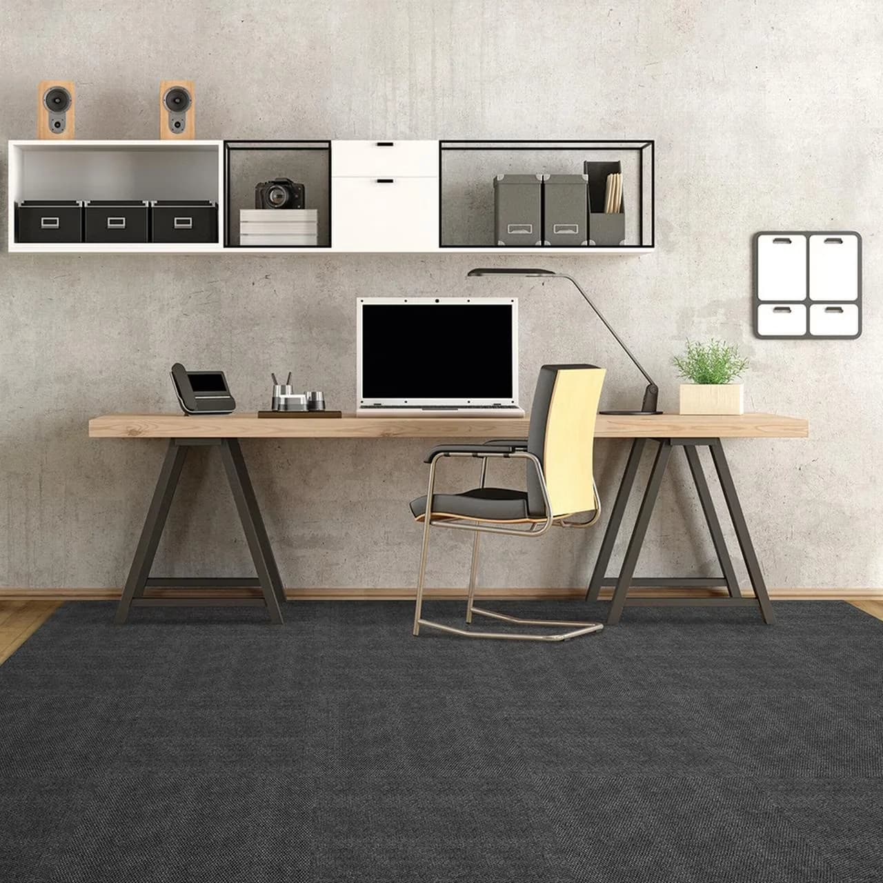 Reliable Grey Vinyl Flooring Vinyl Plank Flooring with Waterproof, 36 sq. ft. per box, Hilltop Smoke Carpet Tiles - Gray 18" x 18" Model 169F8D