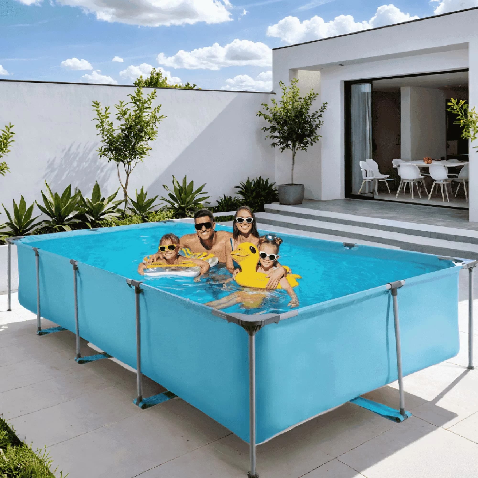 Quality Above Ground Pool with 15FT Swimming - Reliable Performance Model 5EA816