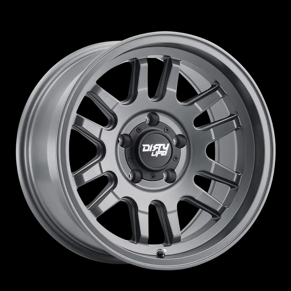 Sleek Wheels And Rim with Easy Installation, Adjustable, Bolt Pattern: 5x5 - Aluminum Gray Model 36AEA8
