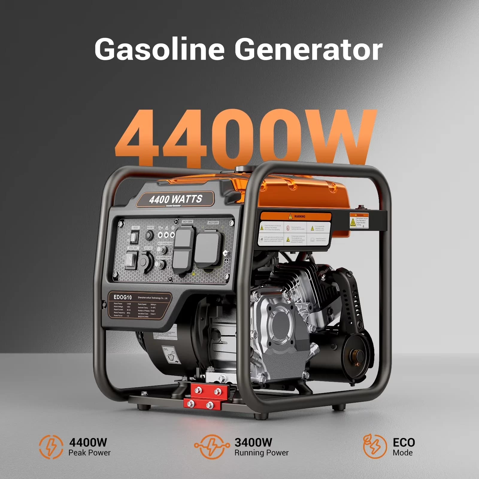 Classic Generator with 4400W, Low Oil Shutdown, Gas Powered for Home, Outdoor - Model 73A746