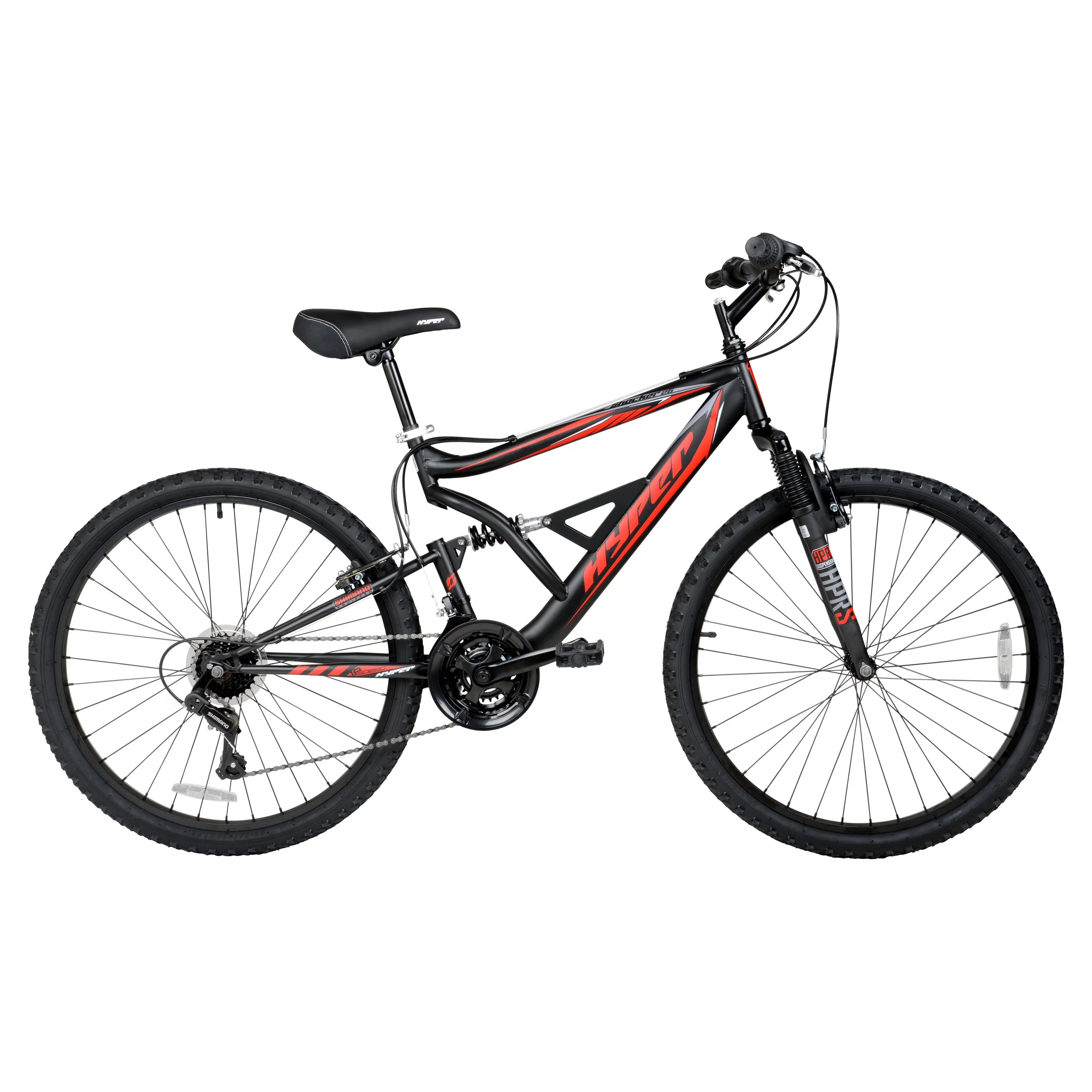 Stylish Mountain Bike with Adjustable Seat, Adjustable Seat Height, Black/Red - Red Model 43F9F1