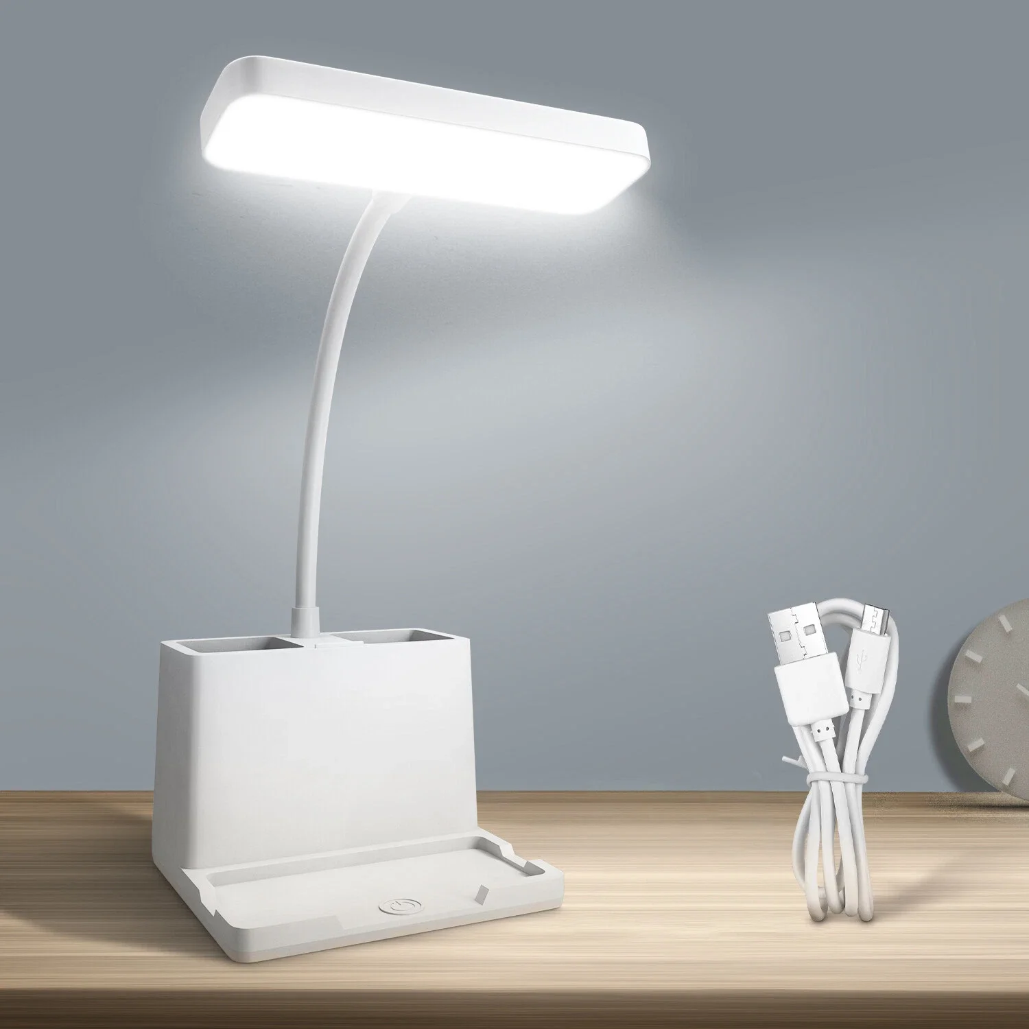 Essential Desk Lamp with LED, Touch Sensor, Easy to use and practical for everyone. - White Model 1C8CC2