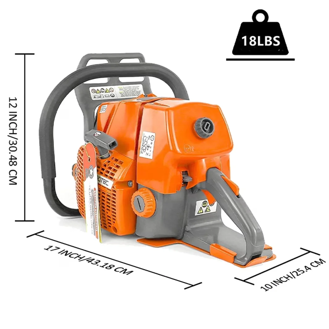 Durable Chainsaw with Anti-Vibration, Heavy-Duty, NS892 25" 92cc 2-Cycle Gas - Model 9248BF