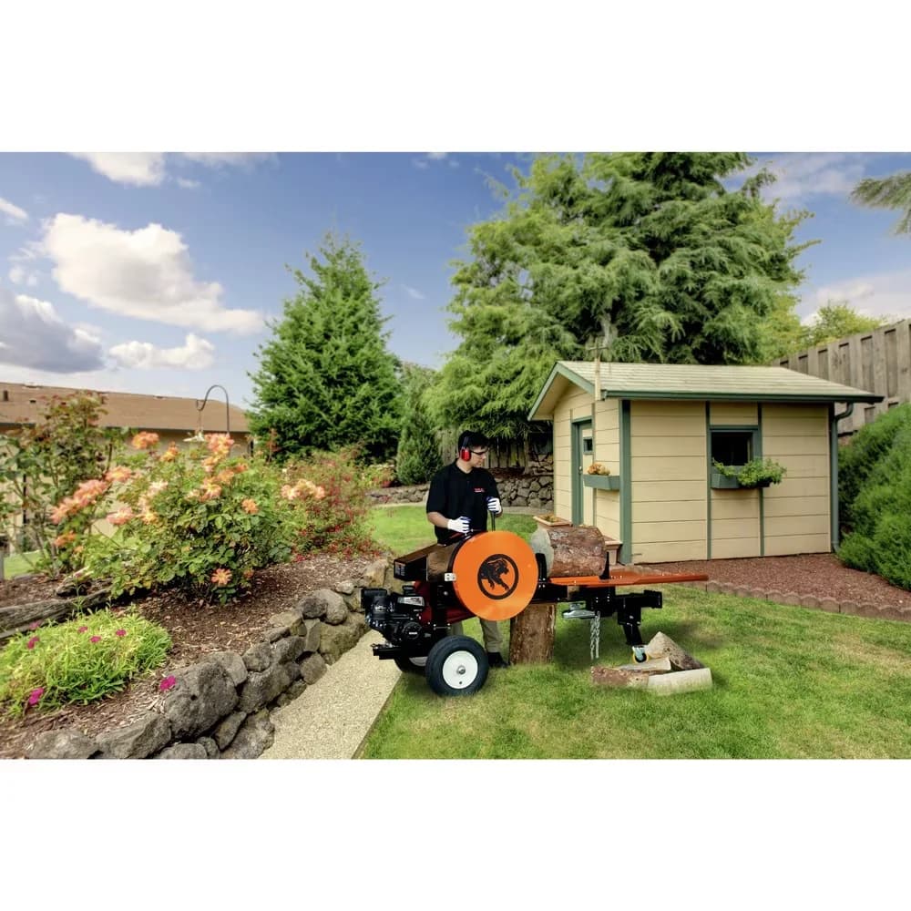 Logsplitter Compact with All-Weather Protective Cover, H-beam height: 27 in. - Multicolor Model 45C794