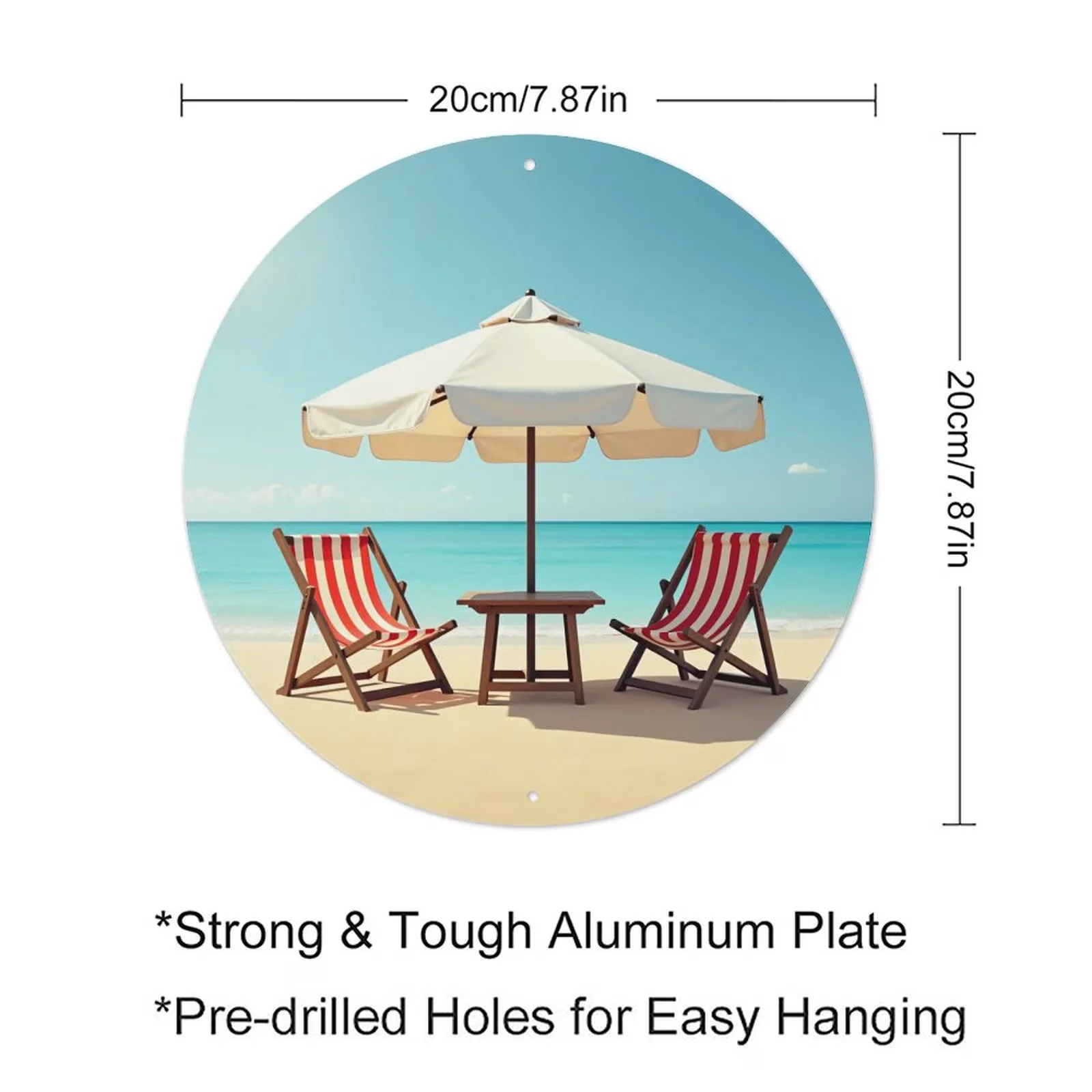 Premium Beach Chair - White 8x8 - Sleek Profile Model 883B50