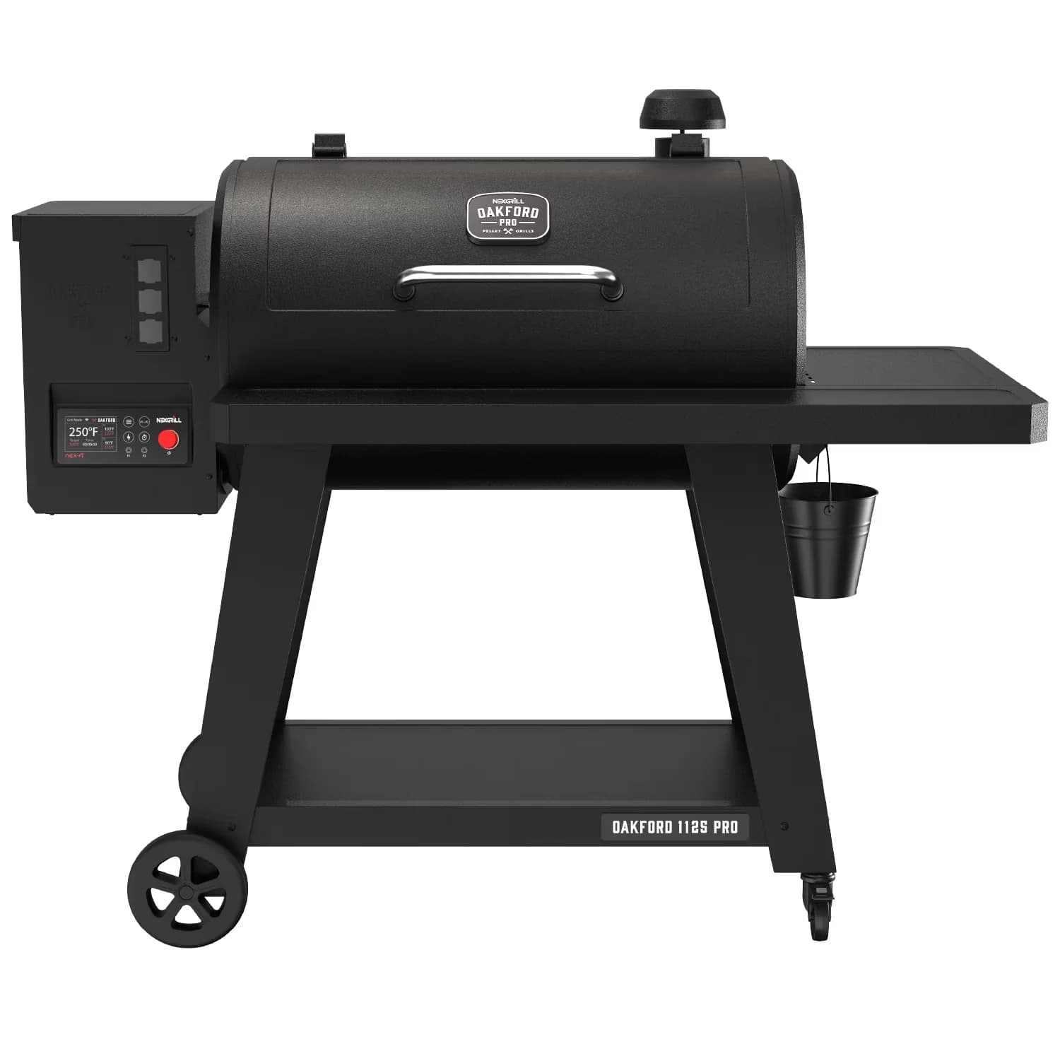 Smoker Compact with Bluetooth Enabled, Oakford 1125 Pro Pellet Gril, I-Site View Indicator - Black Steel Model 0537BD
