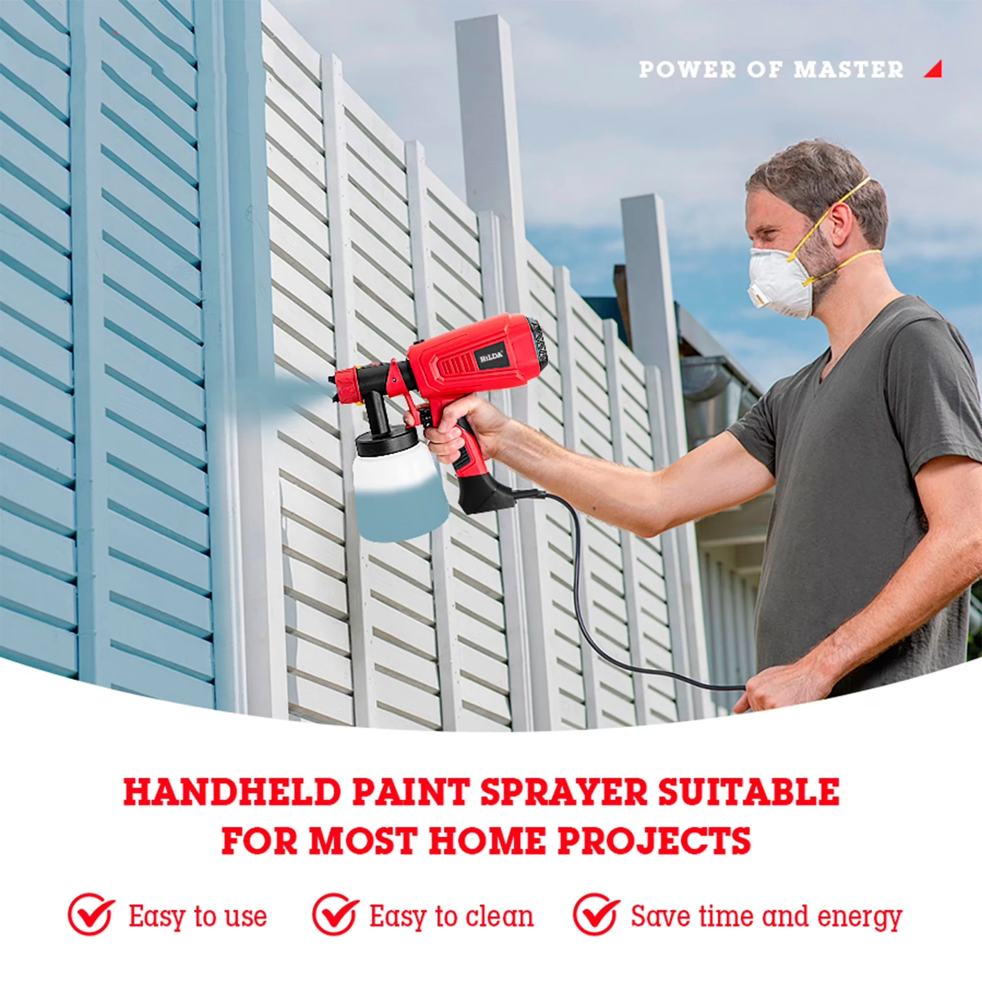 Modern Air Tools Compressor with 400W, Easy To Clean, Adjustable - Red One Size Model 3E31C5