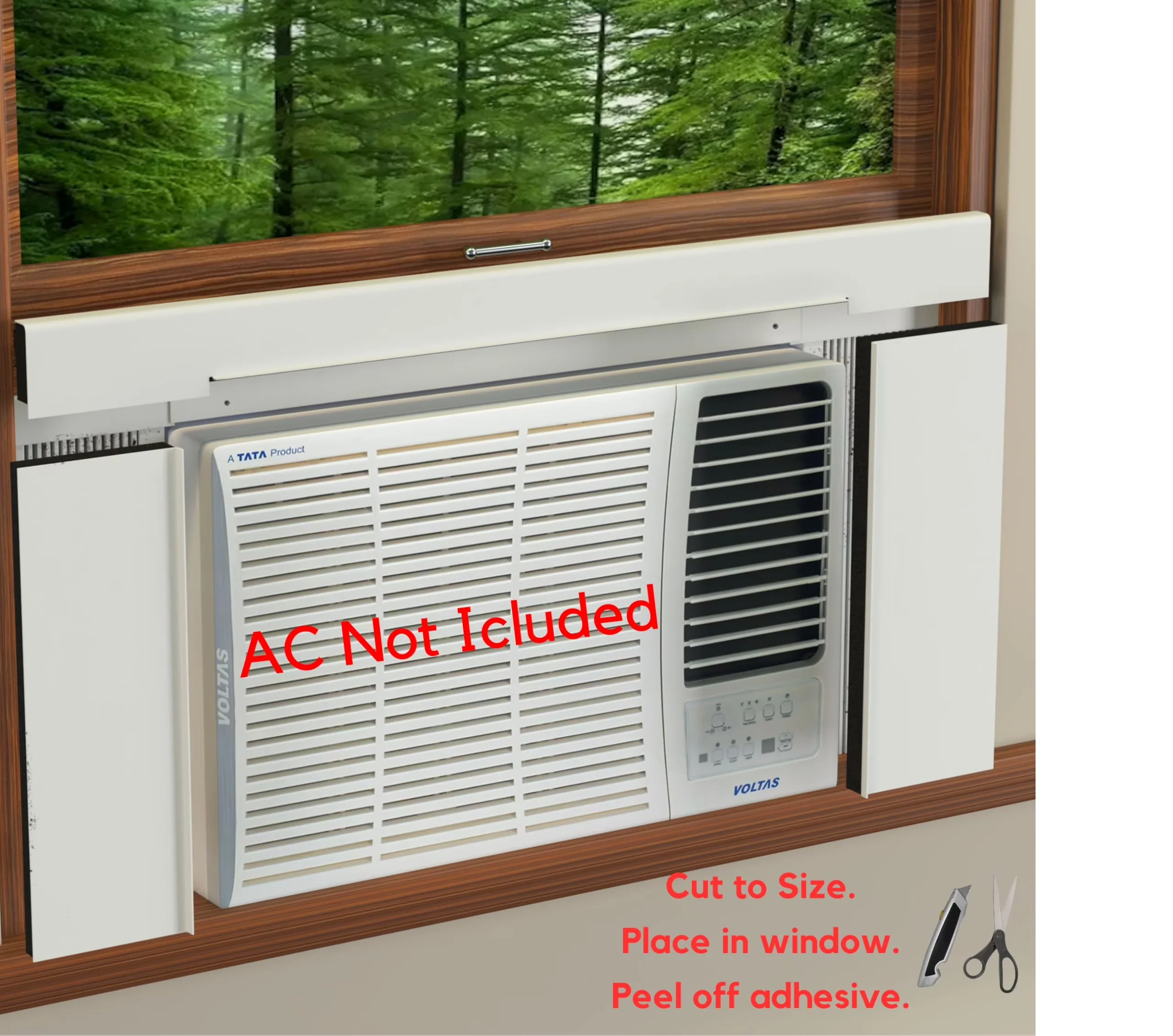 Modern Air Conditioner - Vinyl White for Indoor Breeze - Traditional Style Model A74B66