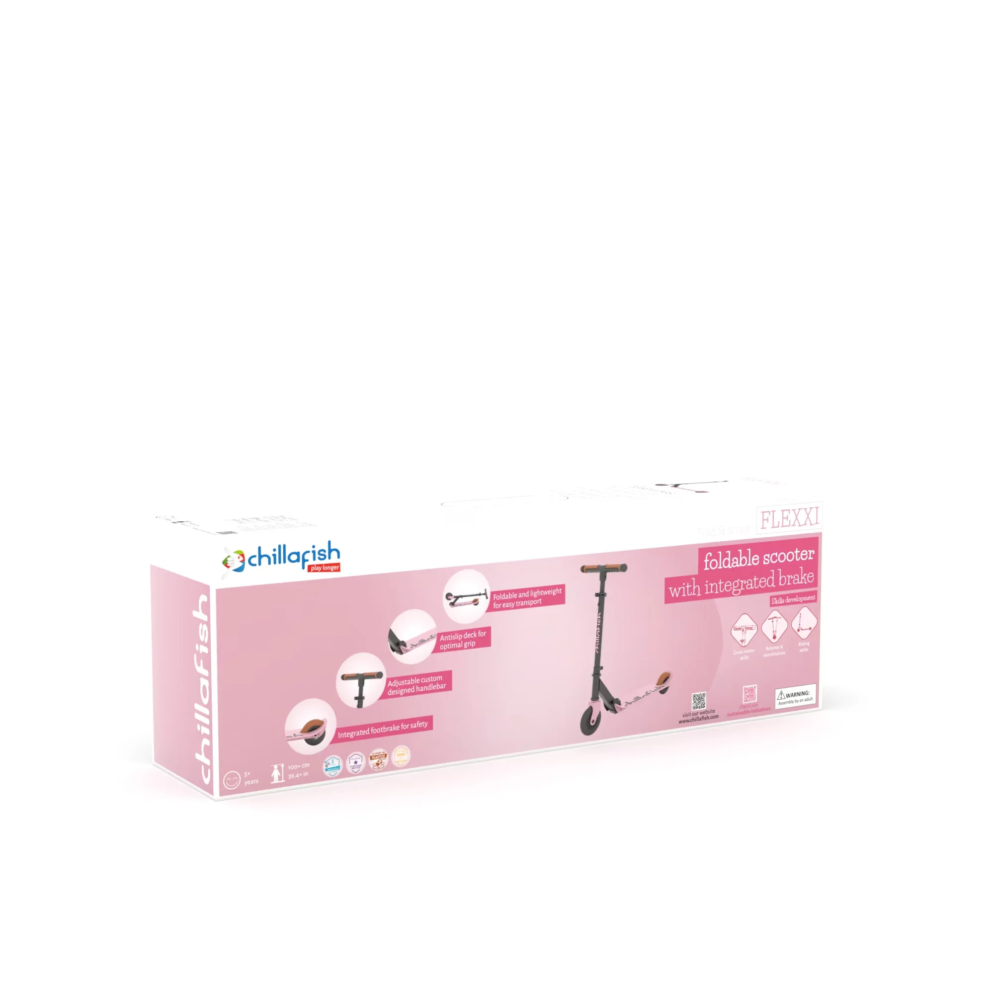 Scooter Classic with Foldable, Flexxi Mini Cameo Pink Foldable - Pink Plastic Model 3EEF24
