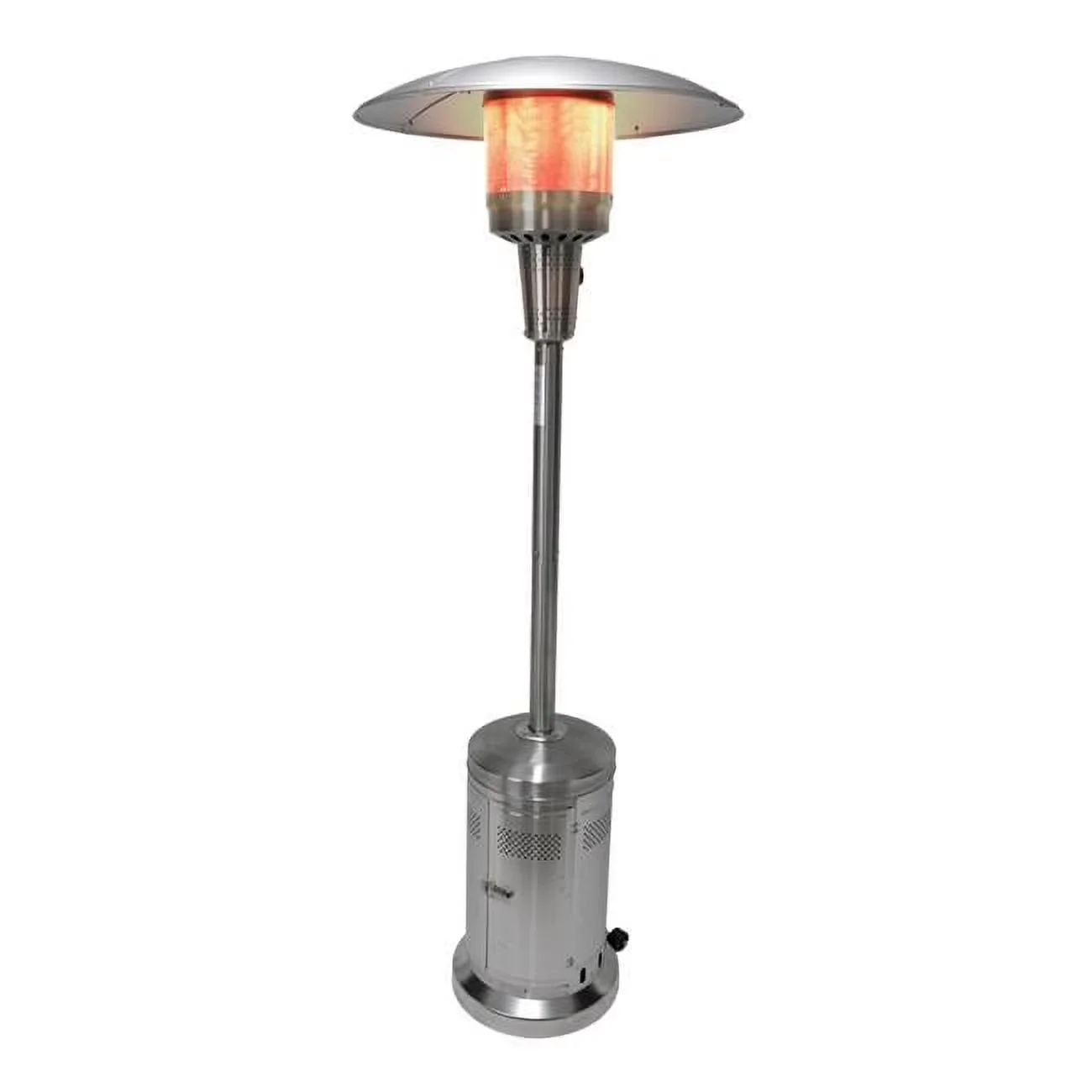 Modern Portable And Electric Space Heater with 48000 BTU, Adjustable Flame, Automatic Shut Off - Silver Model 8BE96F