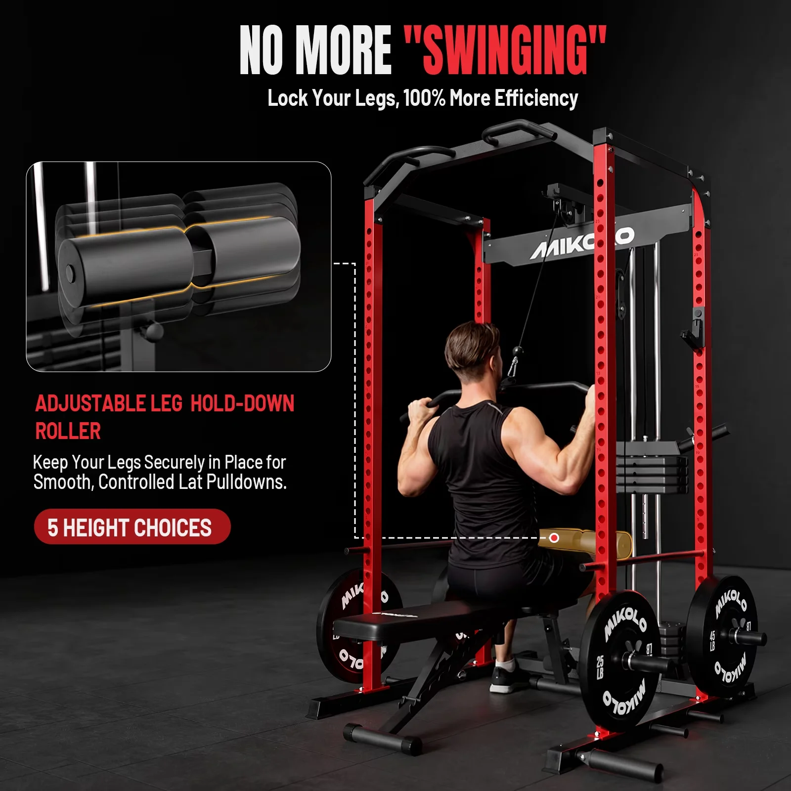 Durable Home Gym with Multifunctional, Assembly Required, Adjustable for Home - Model B1D42B