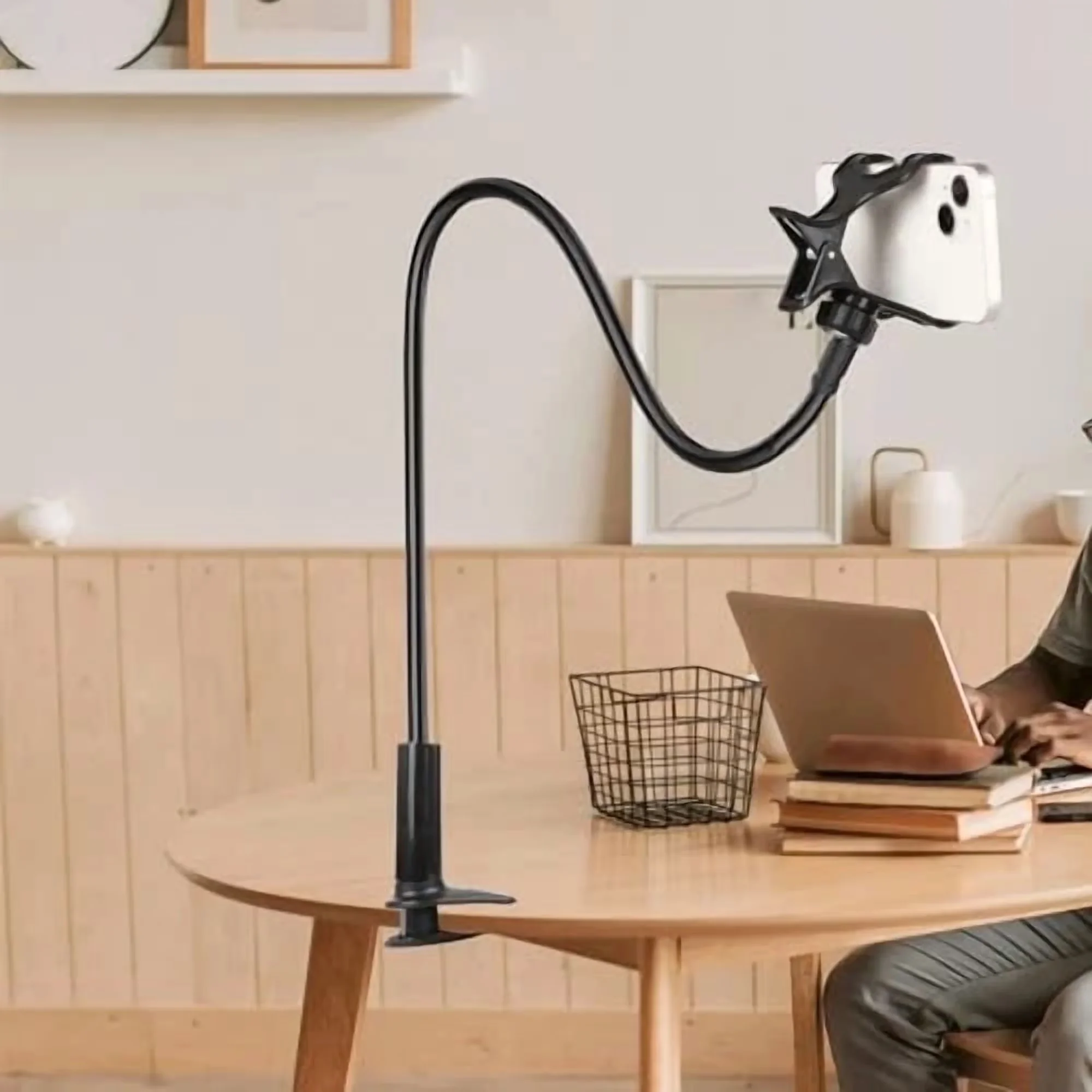 Essential Home Gym with Lazy Bracket Mount Clamp, Cell Phone Clip Bed Stand Holder - Model 86FCFD