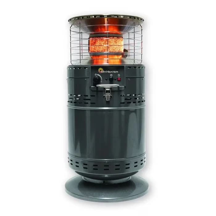 Quality Portable And Electric Space Heater with Portable, 360° Burner & Wind Resistant Screen - Gray Model EAB342