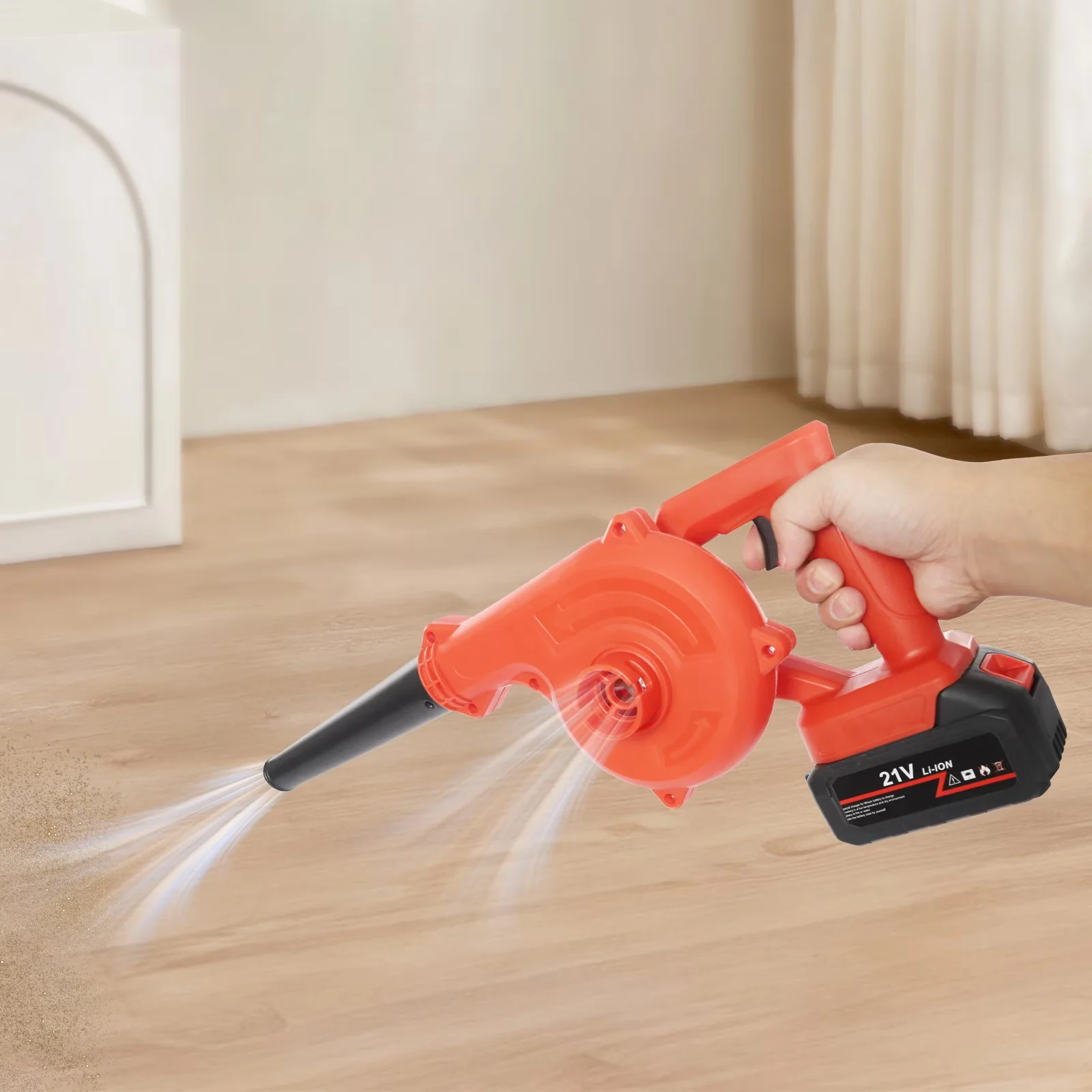 Leaf Blower Efficient with 20V, 21000 RPM, Cordless & Vacuum for Home - Long-Lasting Performance Model 8F635D
