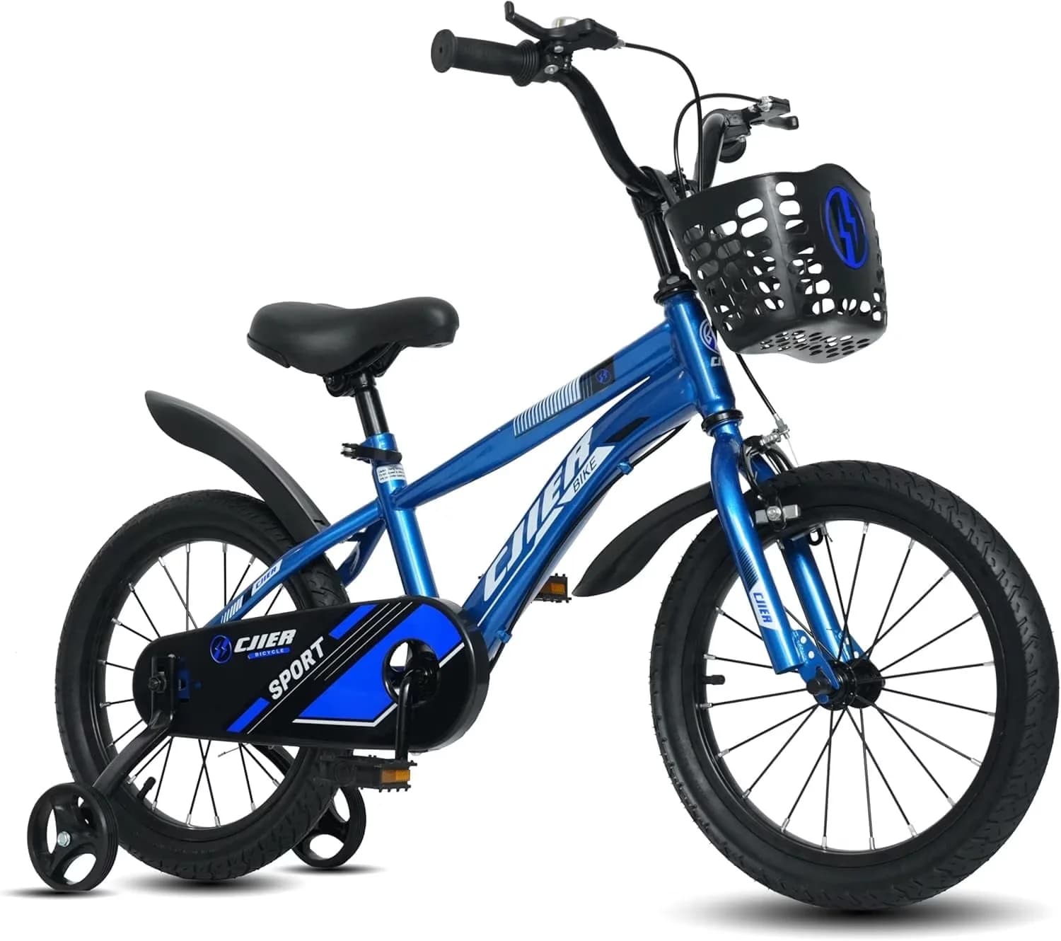 Quality Kids Bike with Adjustable Handlebar Height, 14" Bikes - Blue 3-5 Model D72109