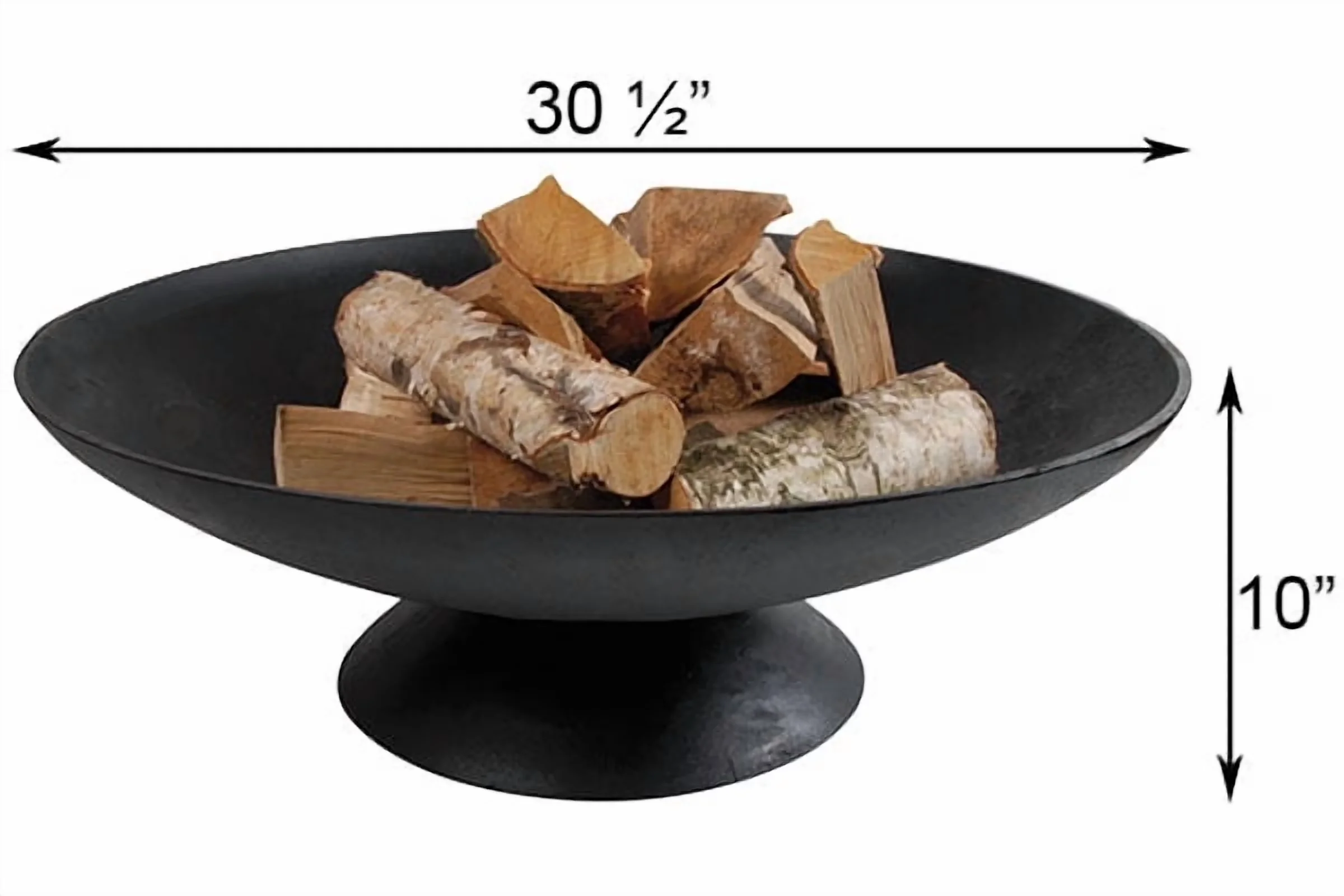 Premium Outdoor Heating with 30.9"D x 30.9"W x 11"H, Black - Black Metal#Steel, Steel Model 80669D