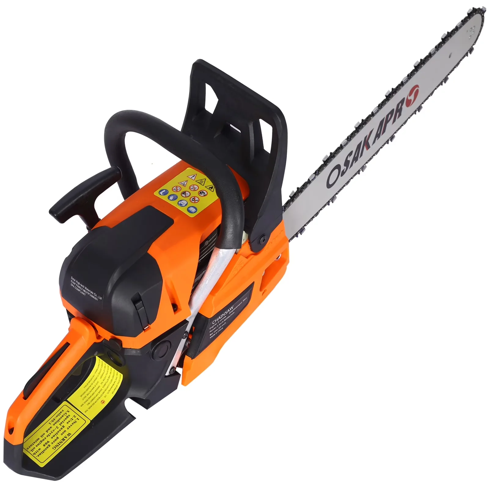 Modern Chainsaw with Automatic Chain Oiler, Anti-Vibration, gas 20inch - Orange Model 1D725C