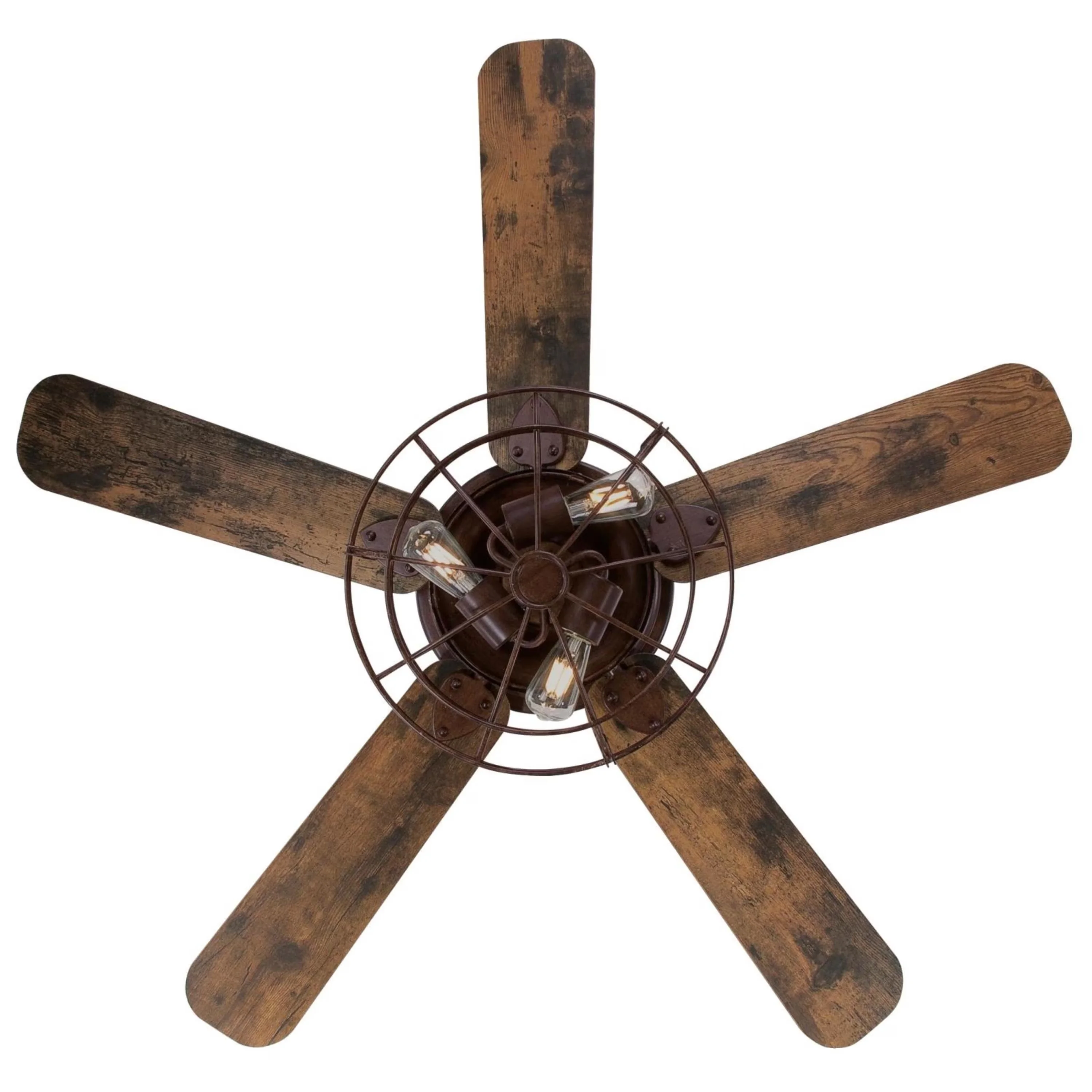 Ceiling Fan Classic with LED, Dimmable, Industrial - Metal Brown 48 - Industrial Grade Model 0D4E5E