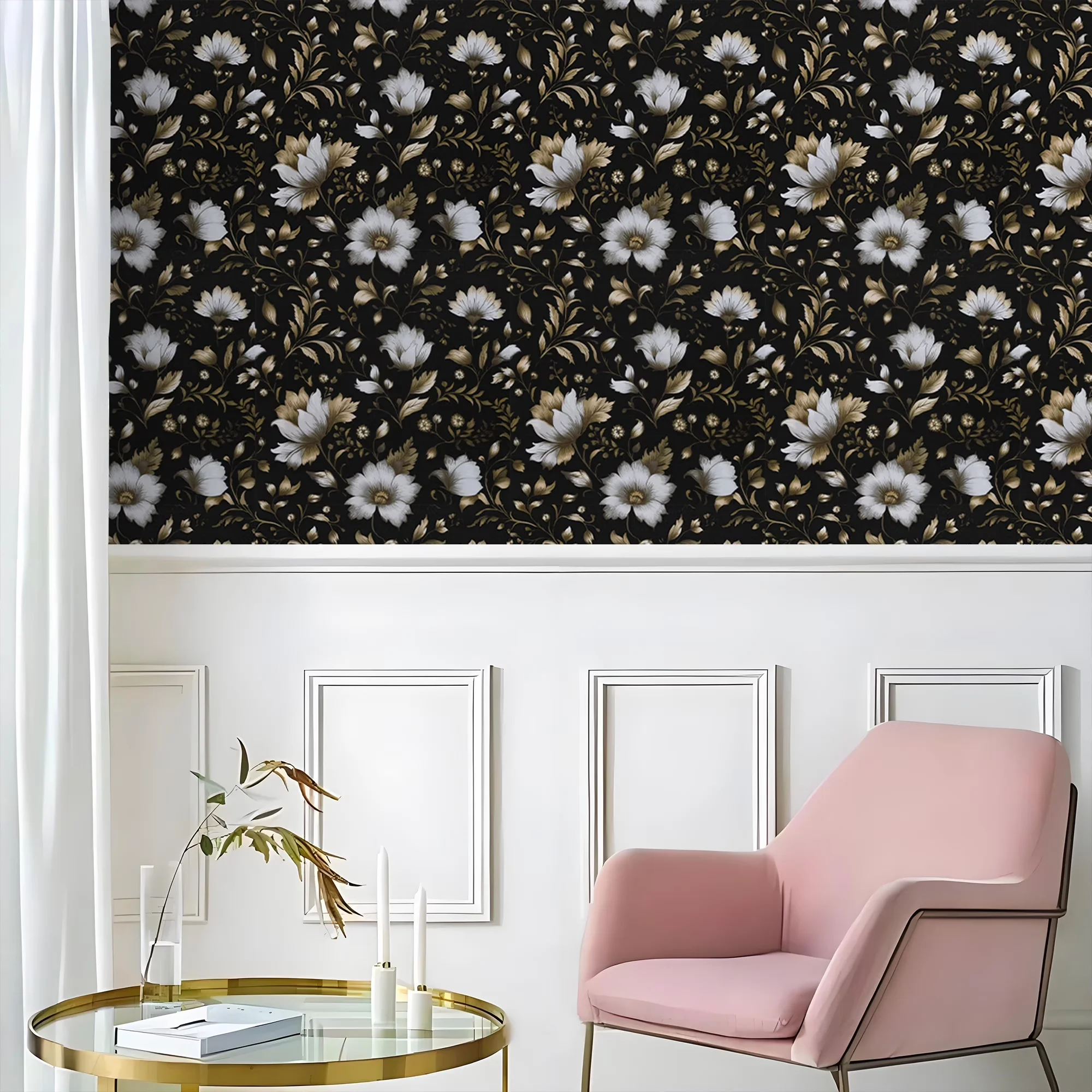 Essential Wallpaper with Easy To Clean, Durable, Removable - Pvc Black for Home Model C5D50E