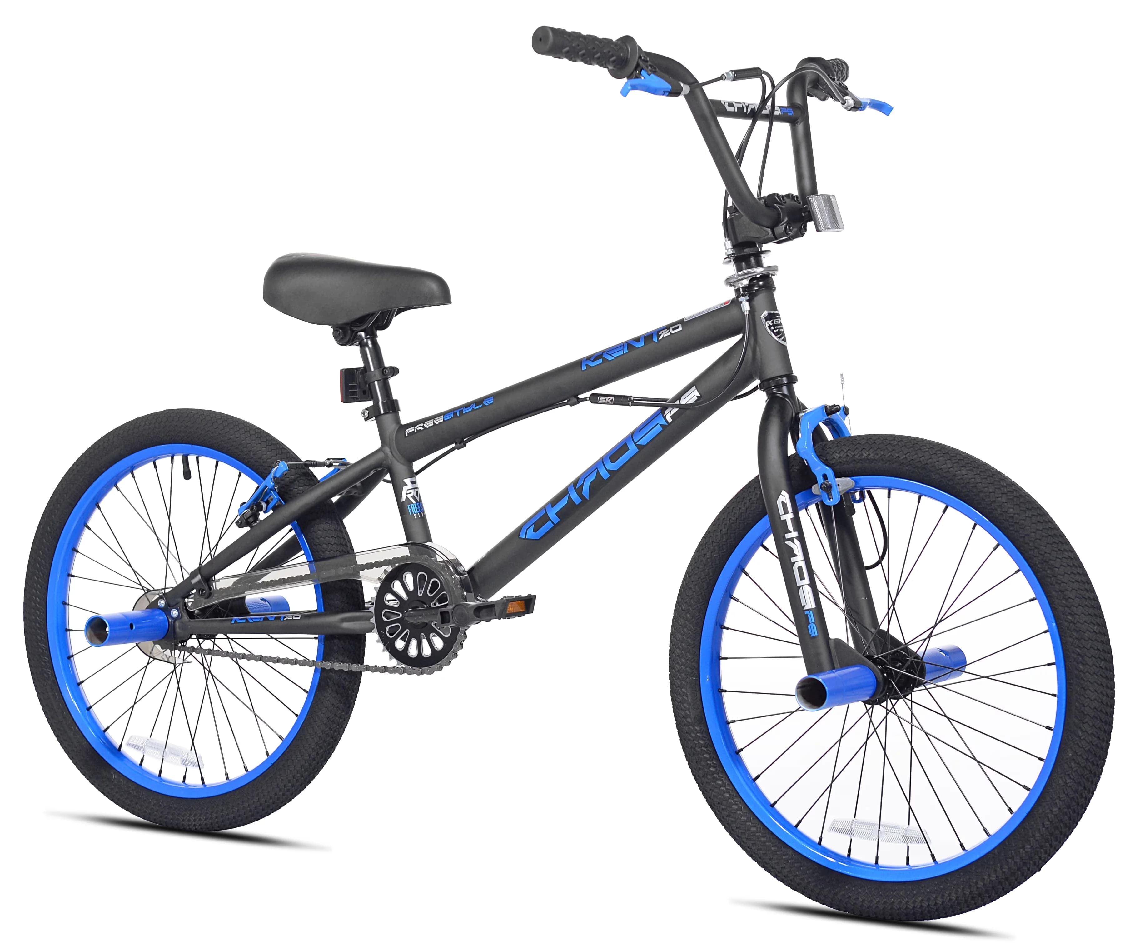 Kids Bike Professional with Matte Black and Blue, Adjustable seat post - Model C1E735