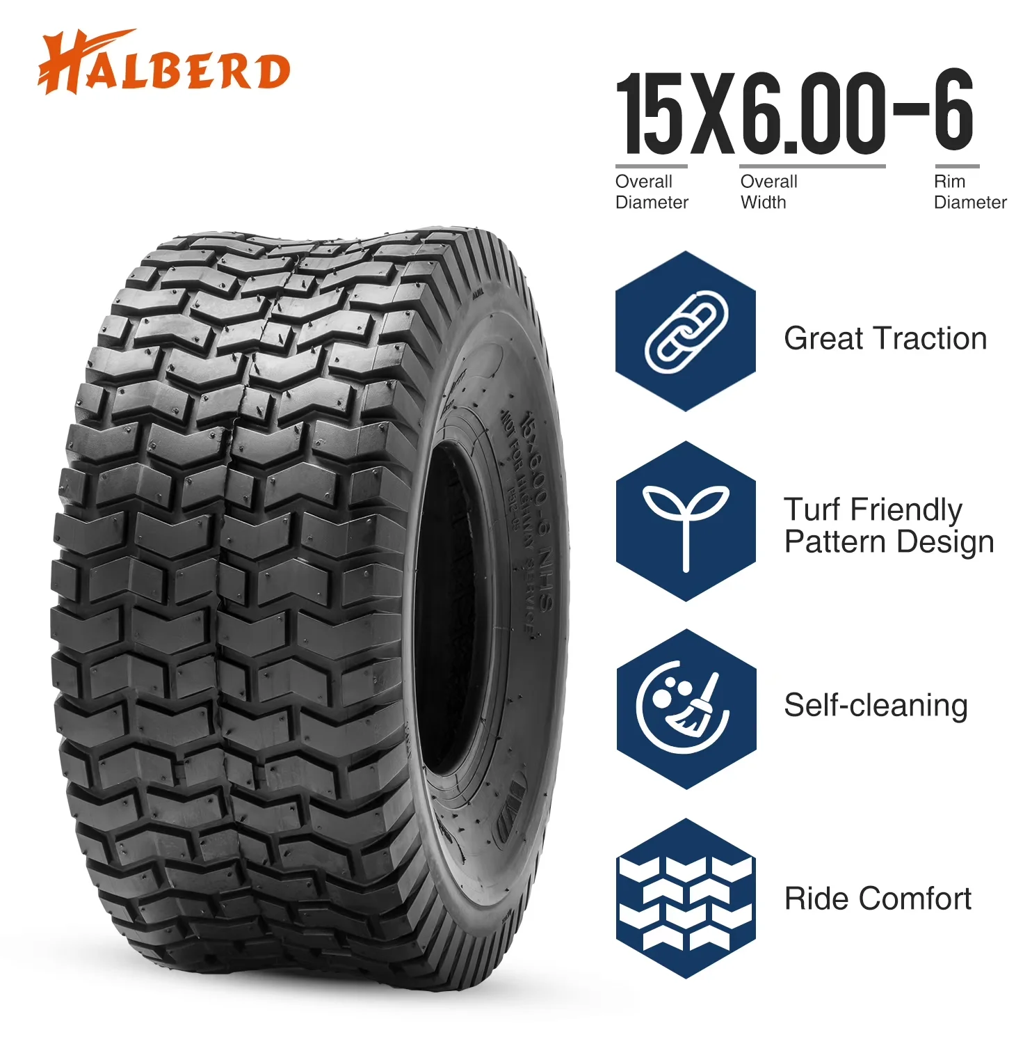 Versatile Lawn Mower Tire for Garden - 00-6 - Reliable Performance Model 424F47
