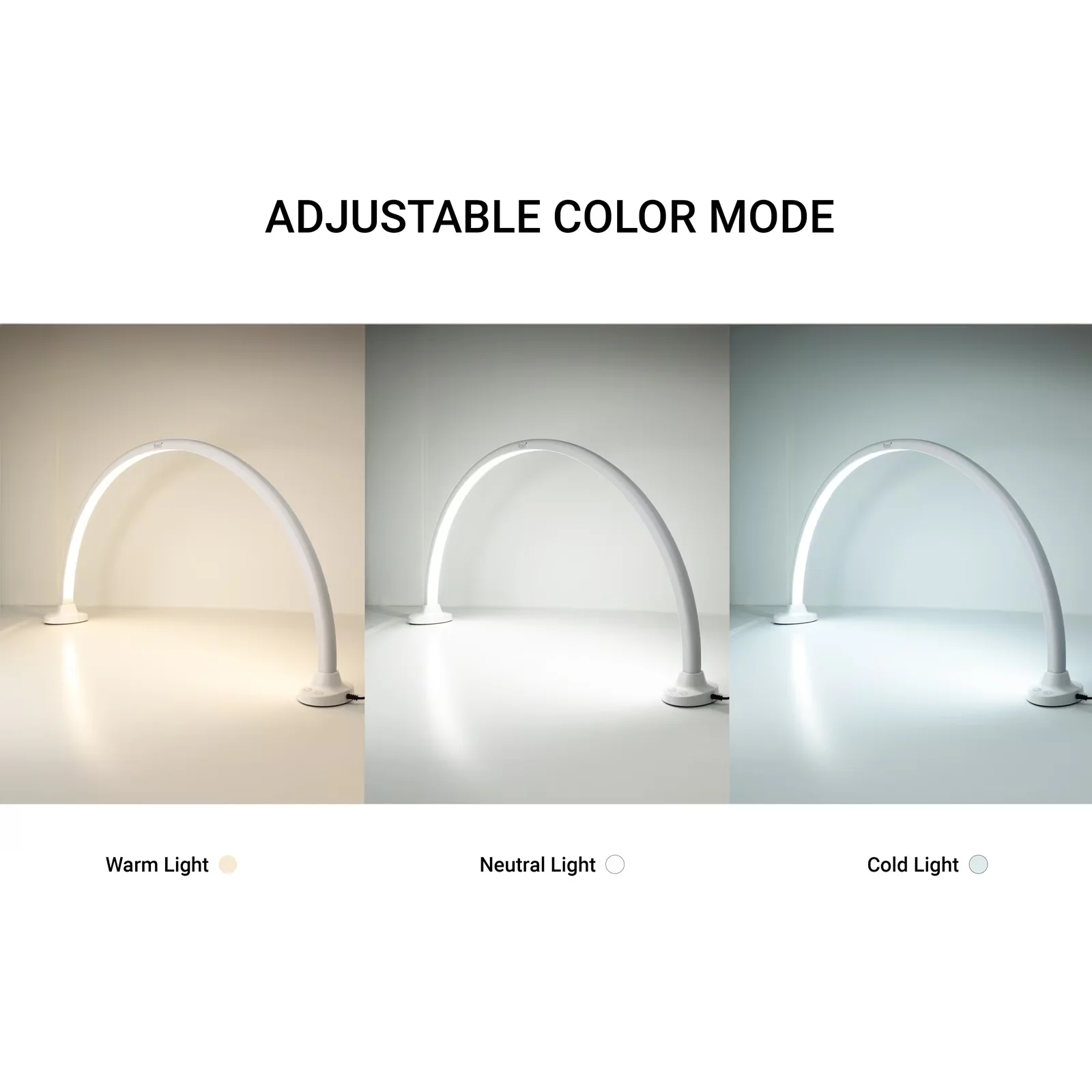 Modern Desk Lamp with LED, Arc, Power Supply:Adapter - Aluminum, Metal, Pvc White Model 9C5D71