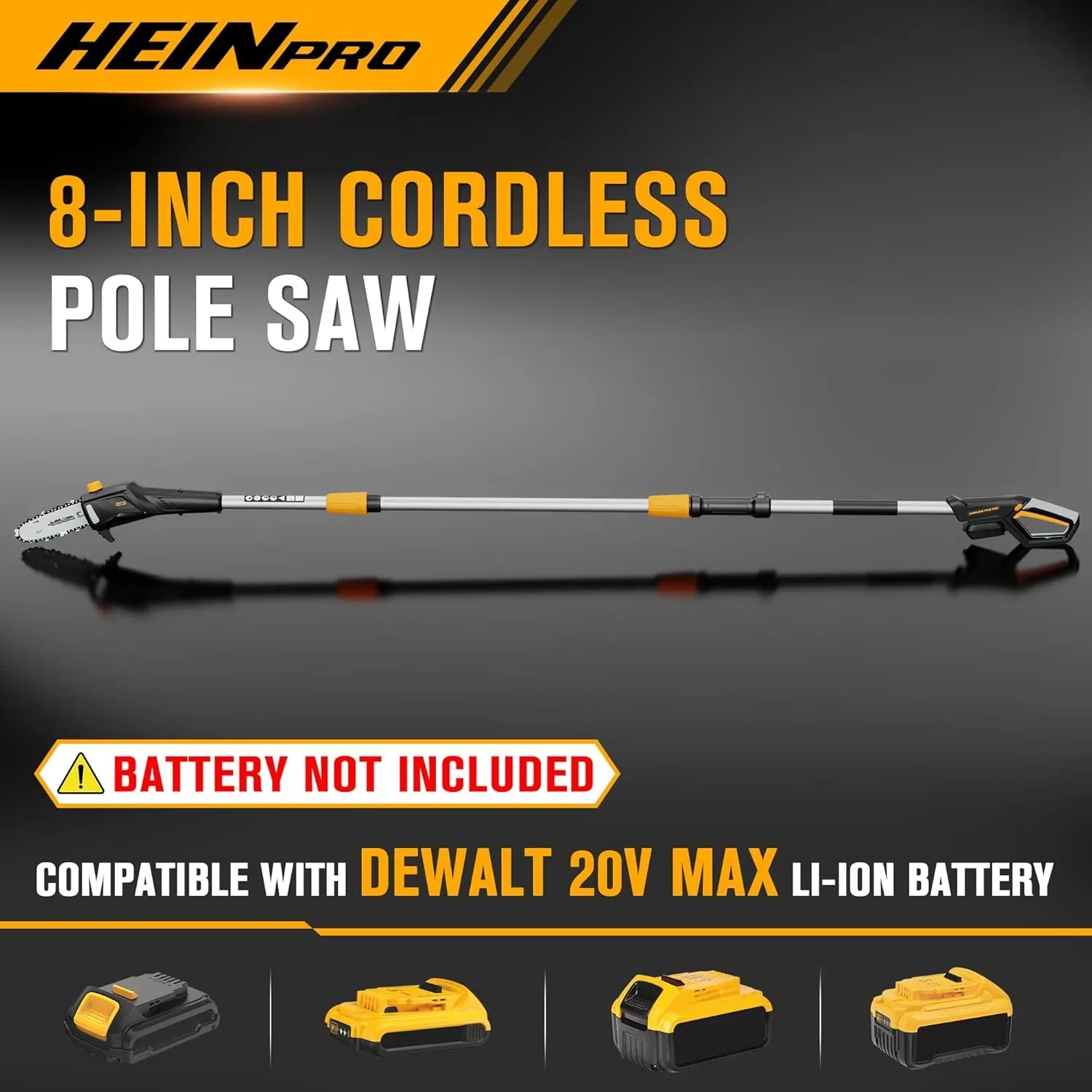 Pole Saw Quality with 20V, Dewalt 20V MAX Battery, Cordless 8-Inch Compatible - Model 1D10F0