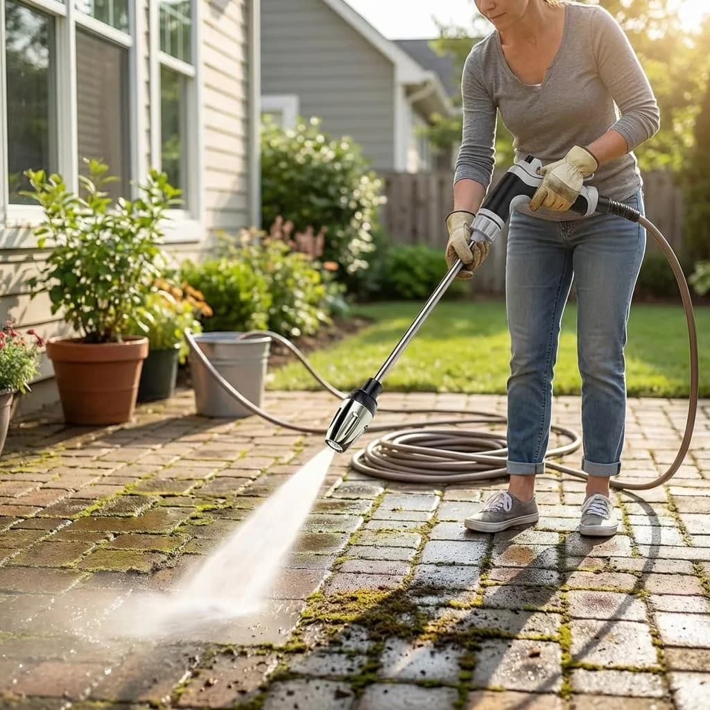 Professional Pressure Washer with Quick Connect Tips, Adjustable Wand, Stainless Steel Universal Hose Fit - Model 16F432