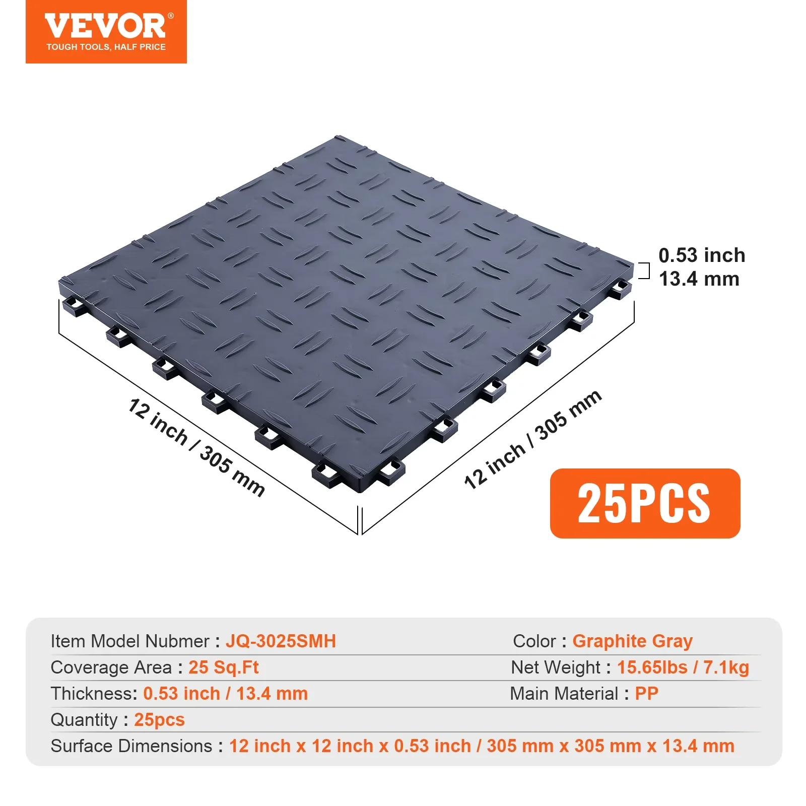 Grey Vinyl Flooring Vinyl Plank Flooring Essential with Interlocking, Garage Tiles Interlocking - Gray Pp Model 0AD2DA