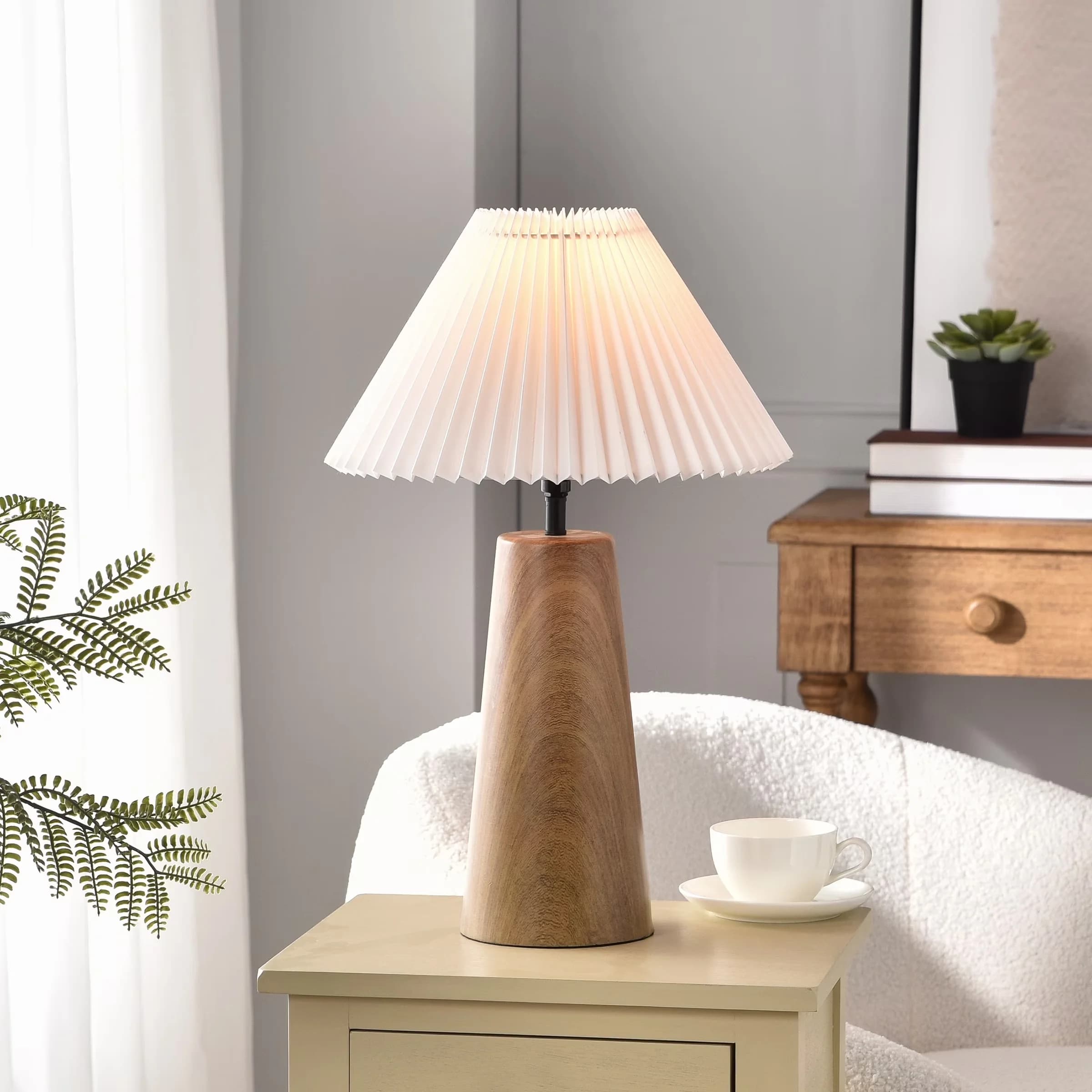 Stylish Table Lamp with LED, Accent Lamps, Contemporary - Brown Plastic Model 151C9D