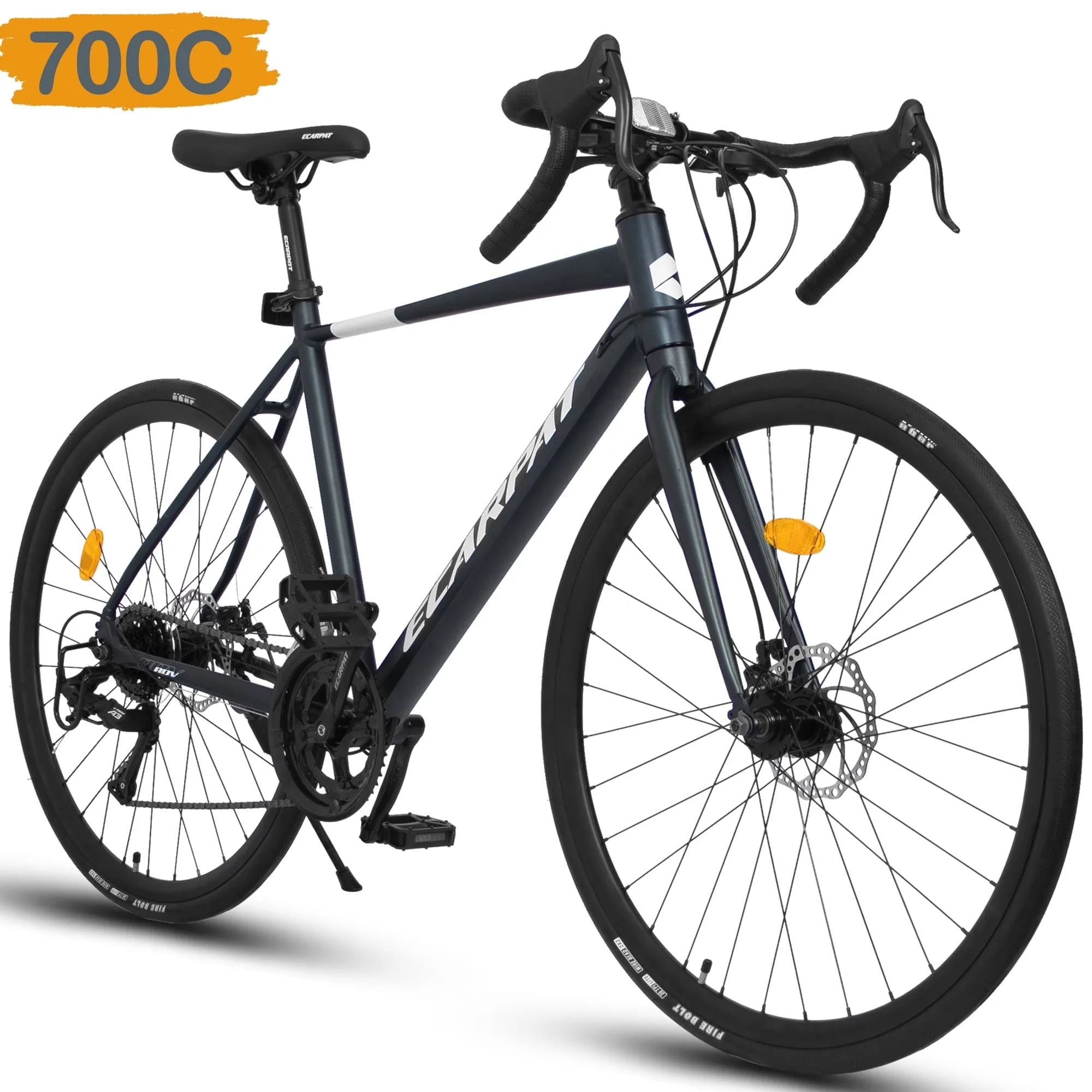 Sleek Road Bike with Lightweight, 700C, Have a good day! - Dark Blue for Home and Office Model 7B2539