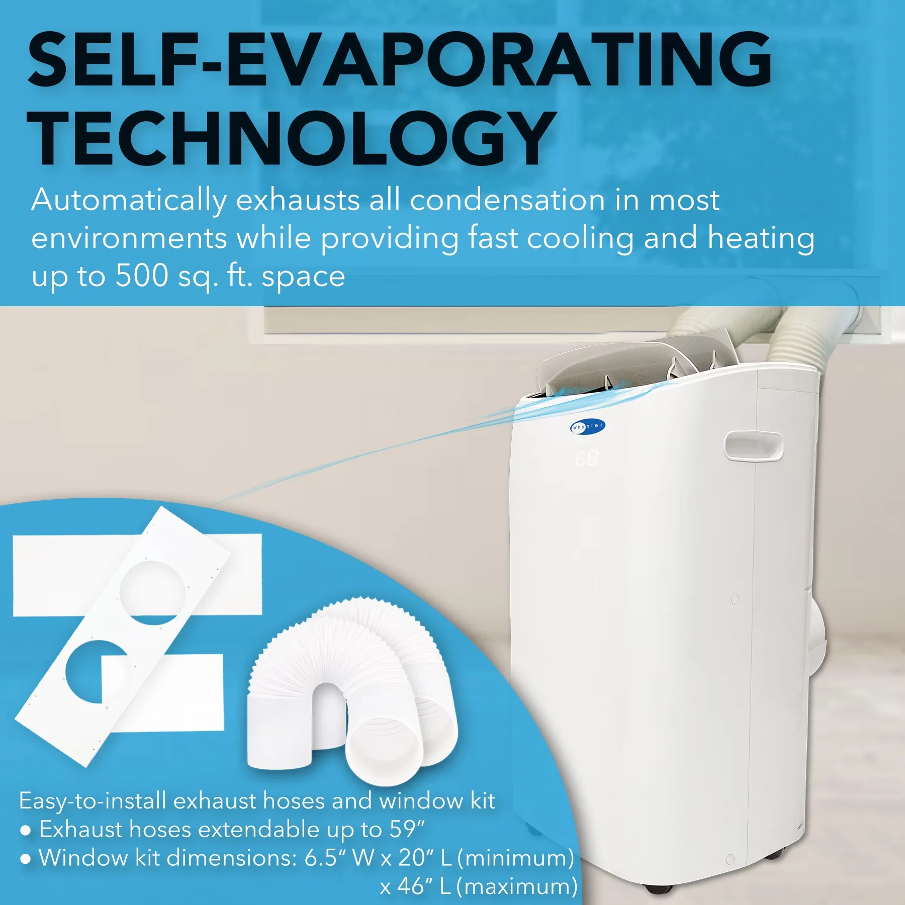 Quality Air Conditioner with 14000 BTU, Remote Controlled, Automatic Shut-Off - Model F75DB3