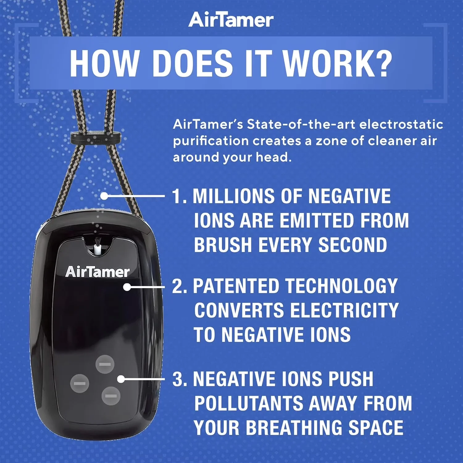 Air Purifier Essential with Automatic Shut-Off, A315 Rechargeable Personal, Black - Black Model 85FBF3