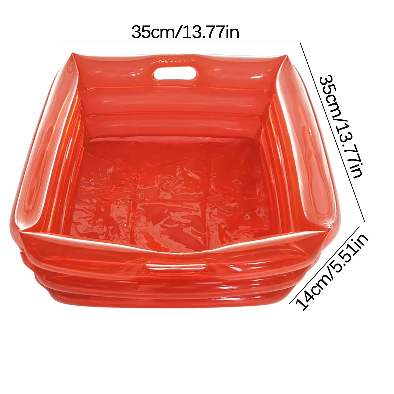 Inflatable Pool Stylish with Collapsible, Foot Bath Basin, Swimming Clean Feet - Red Model 2621E7