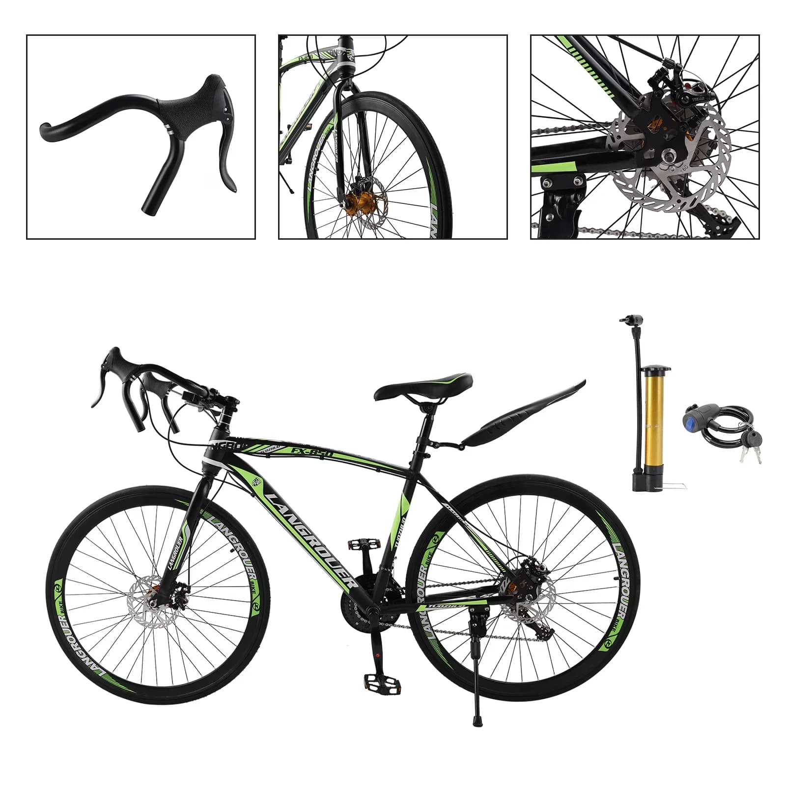 Quality Road Bike - Green 700C for Home and Office Model 83E40F