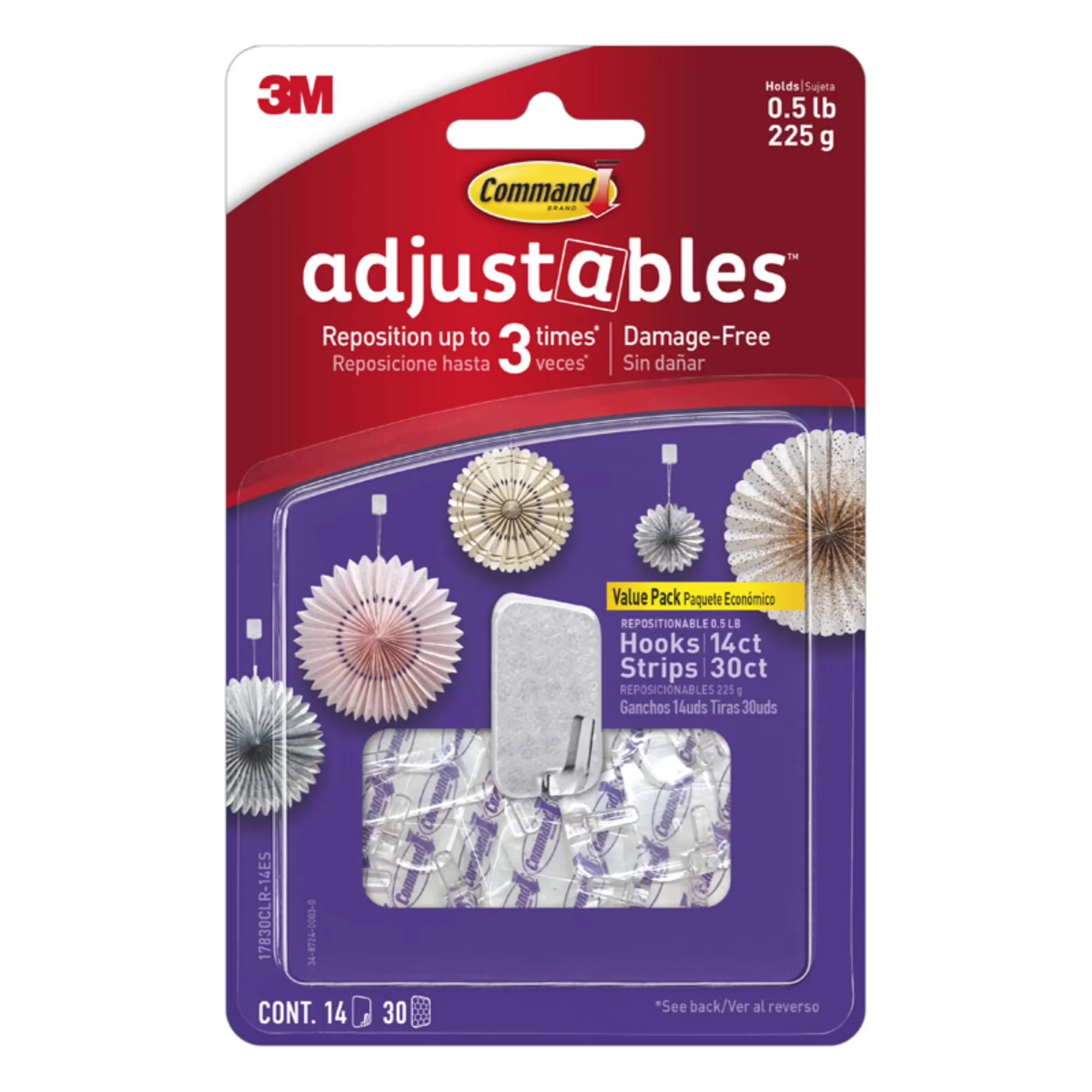 Damage-Free Hanging Professional with Adjustable - Polyethylene Foam 14PK Model 1241E1