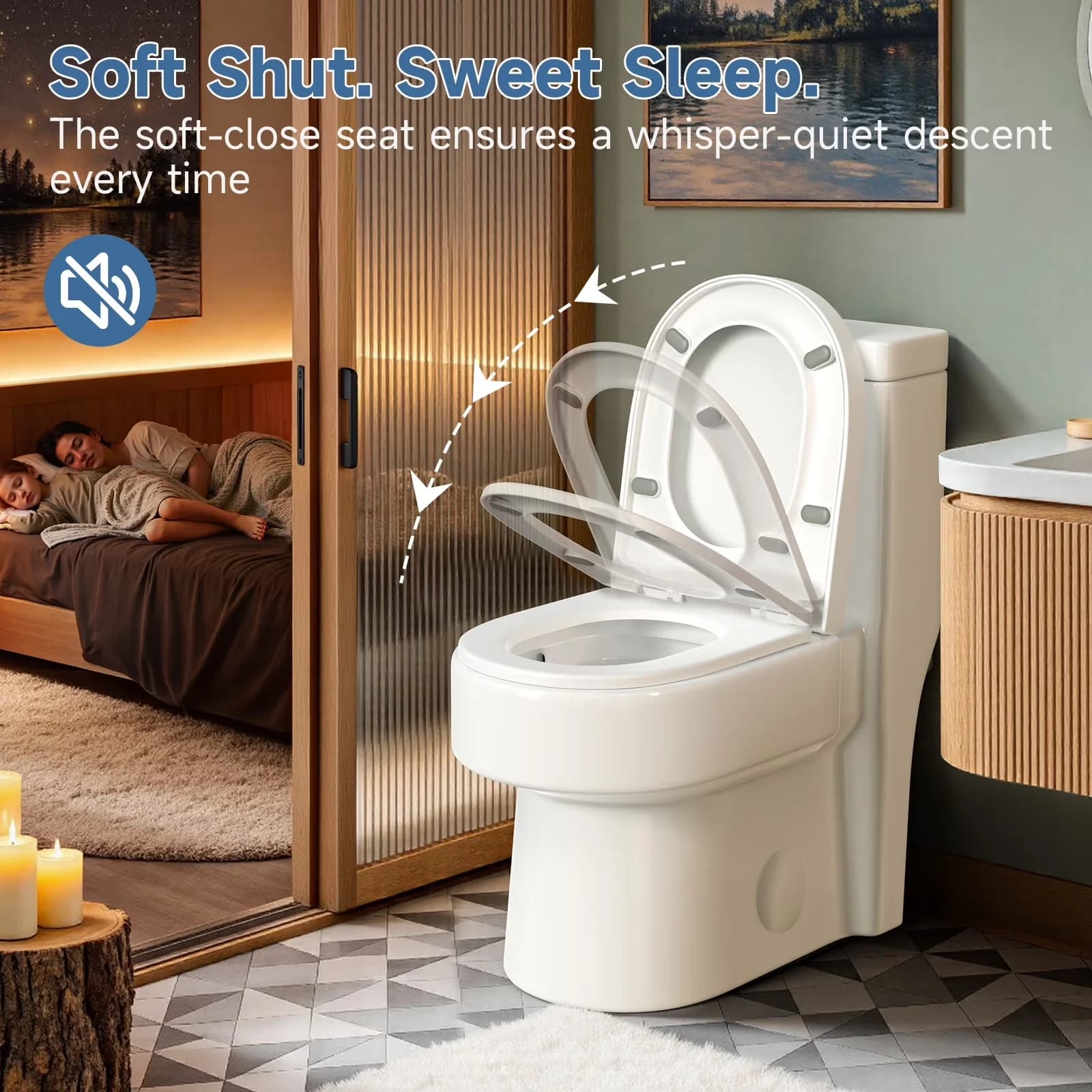Durable Toilet Seats And Lid with Easy To Clean, Soft Close, Modern Elongated Bidet Seat - White Ceramic for Small Model C9BB0A