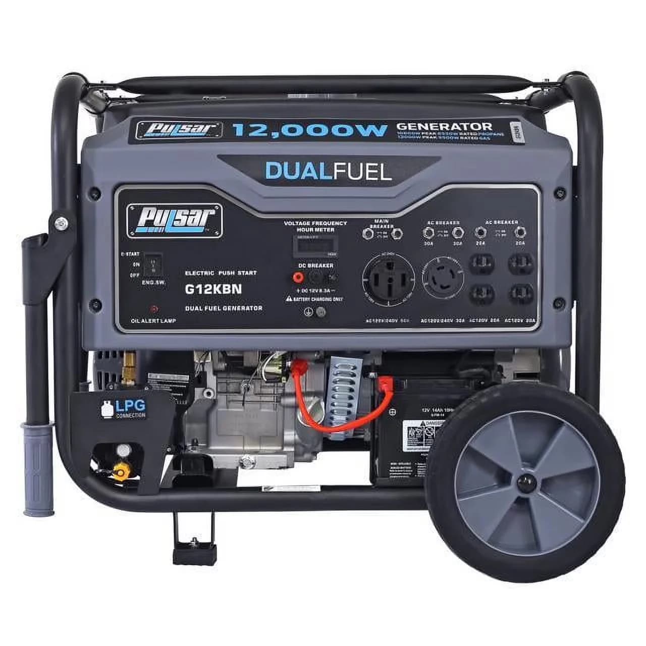 Versatile Generator with Replaceable Battery, Built-In Hour Meter, Resettable Circuit Breaker - Model 75B059