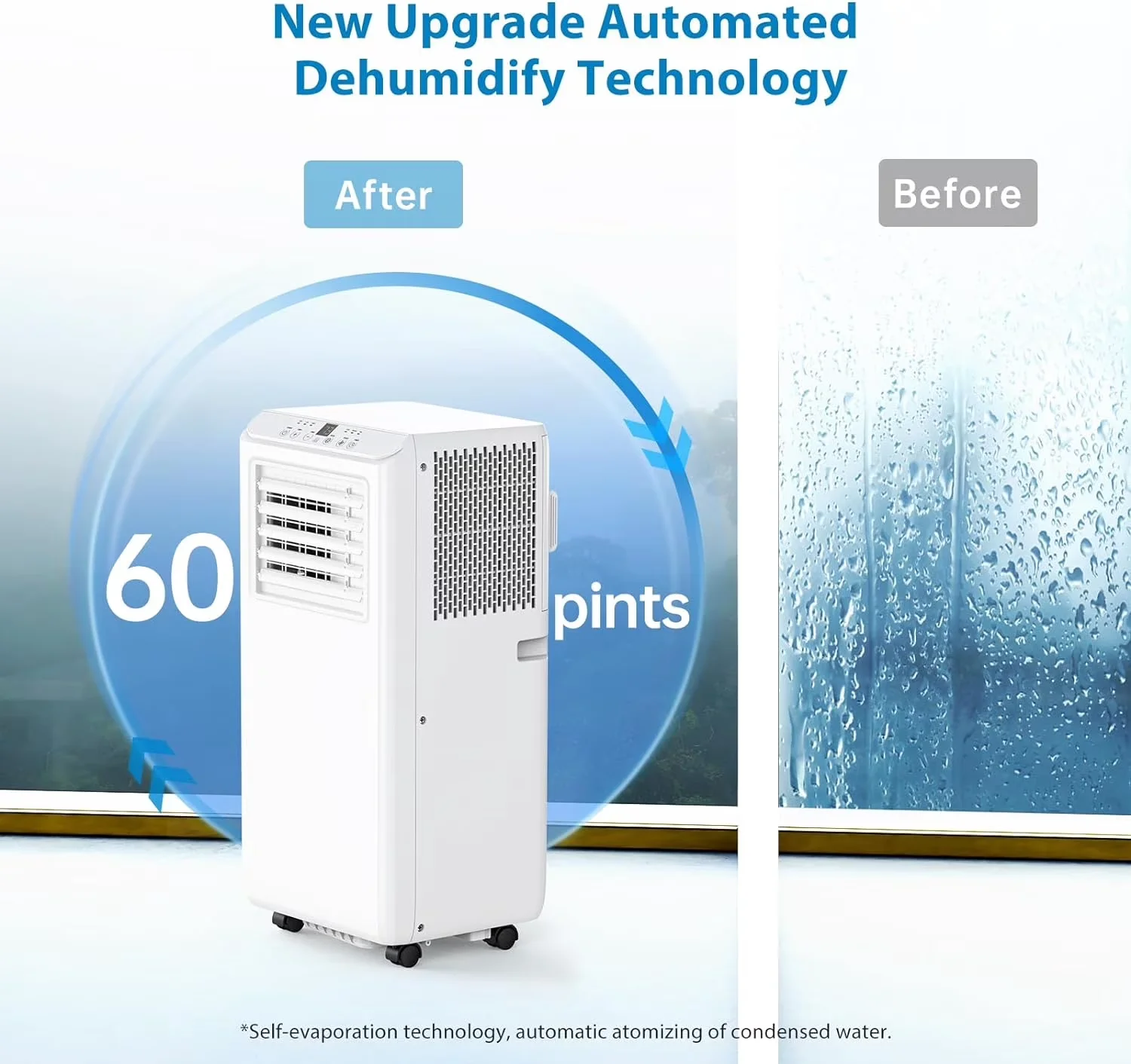 Premium Air Conditioner with LED, 10000 BTU, 10000 BTU Portable - White Model 286426