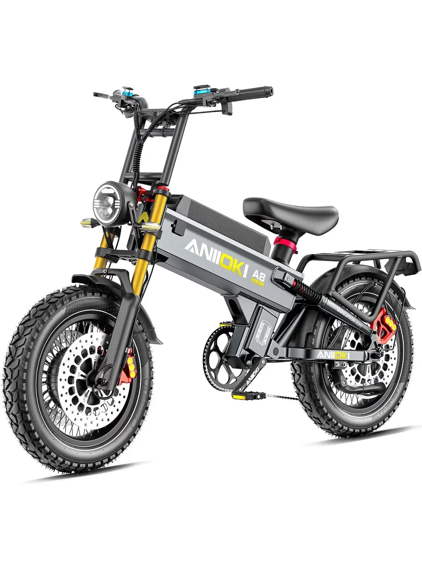 Electric Bike Durable with 6000W, 72V, A8 Pro Max GT All-Terrain - Gray Model ED51AF